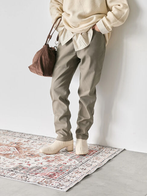 Samansa Mos2 blue「裏起毛ストレッチパンツ」|その他|