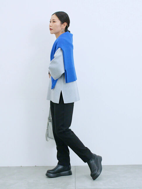 Samansa Mos2 blue「裏起毛ストレッチパンツ」|その他|