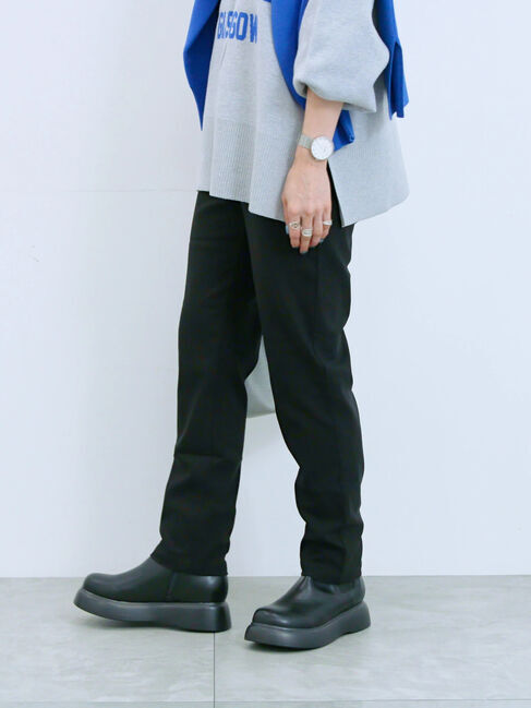 Samansa Mos2 blue「裏起毛ストレッチパンツ」|その他|