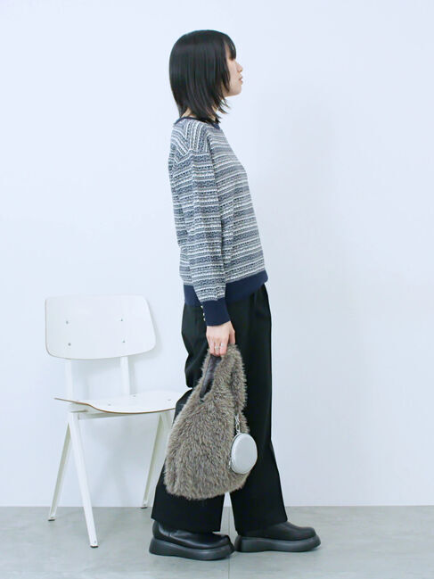 Samansa Mos2 blue「フェイクファーマルシェバッグ」|その他|