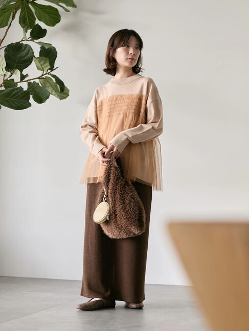 Samansa Mos2 blue「フェイクファーマルシェバッグ」|その他|