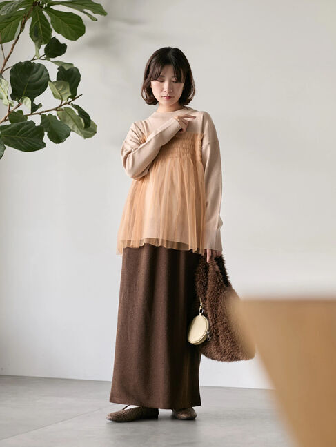 Samansa Mos2 blue「フェイクファーマルシェバッグ」|その他|