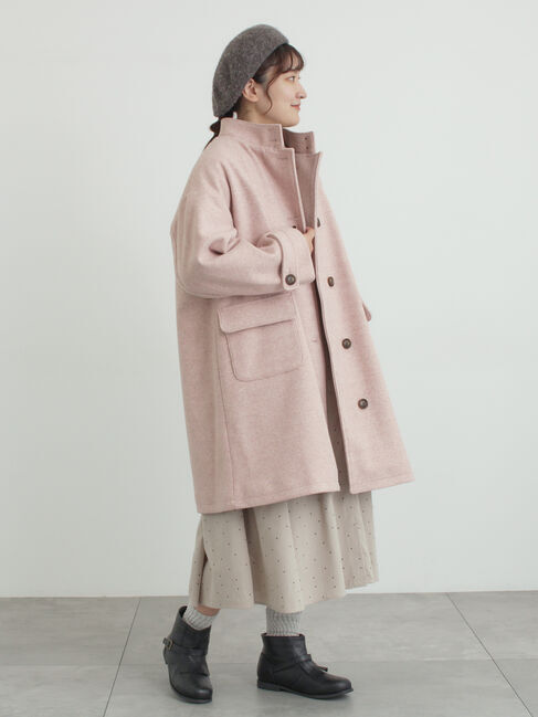 Samansa Mos2「ウールライクスタンドネックコート」|その他|