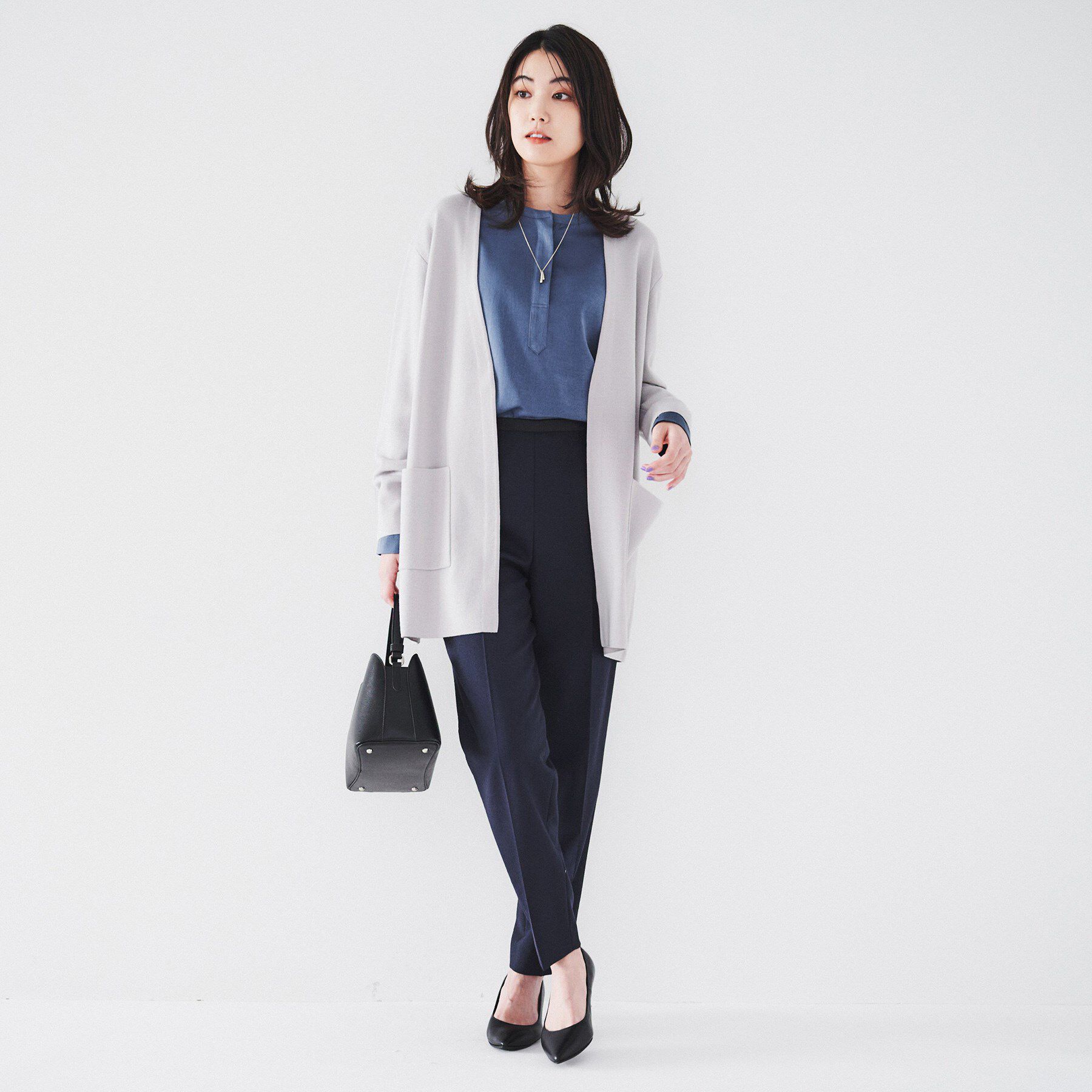 UNTITLED「【きれいめ/洗える】ミラノリブ ロングニットカーディガン」|カーディガン|