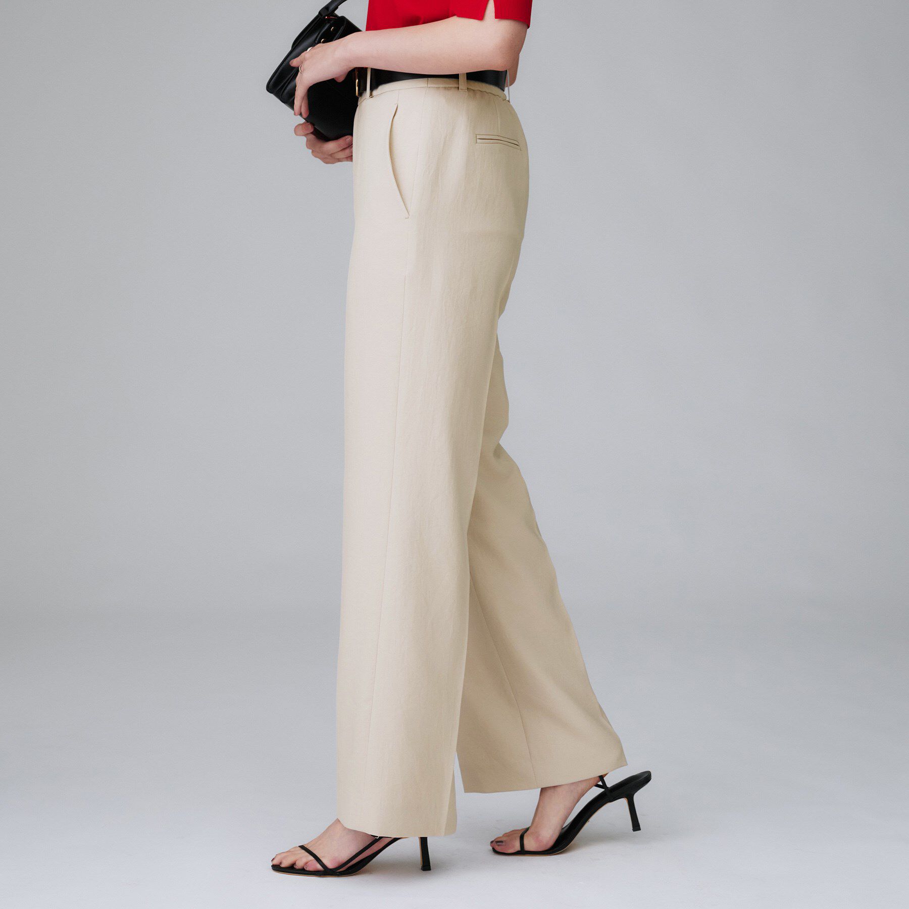 UNTITLED「【後ろウエストゴム】ツイルセミフレアパンツ」|その他|