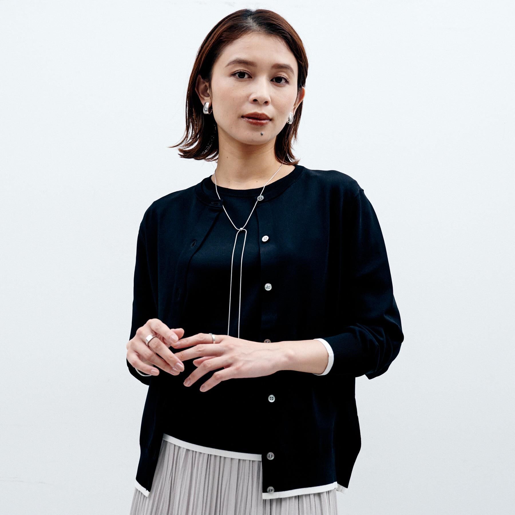 UNTITLED「【朝晩の羽織に/アンサンブル可/薄手】ベーシッククルーネックカーディガン」|カーディガン|