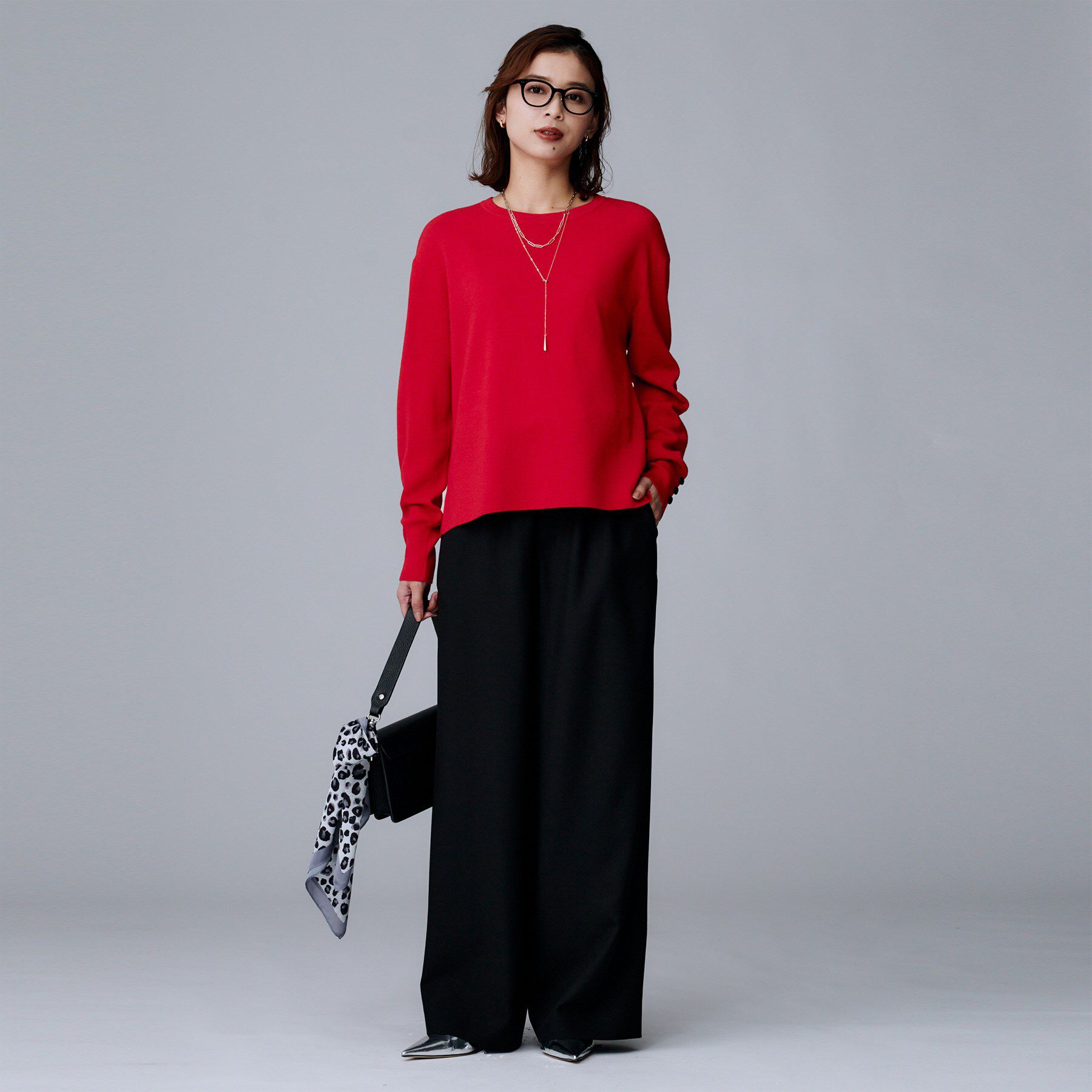 UNTITLED「【アンサンブル可/洗える】ウールミラノリブニット」|ニット・セーター|