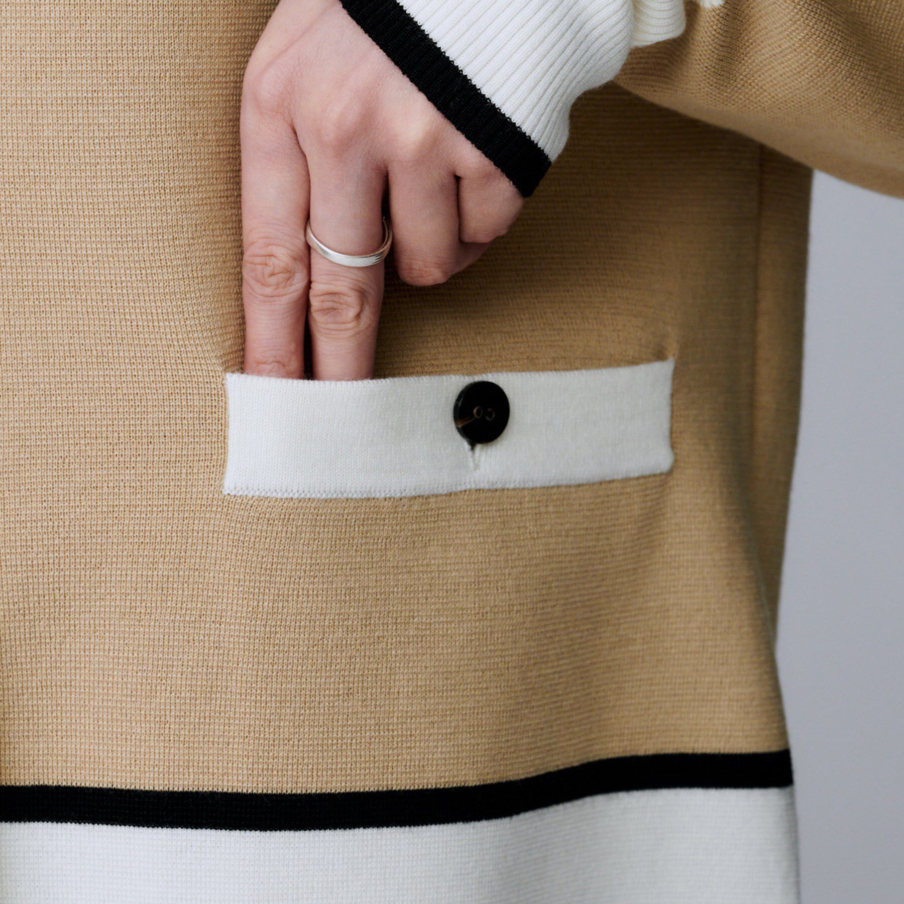 UNTITLED「【アンサンブル可/ジャケット風】ウールミラノリブカーディガン」|カーディガン|