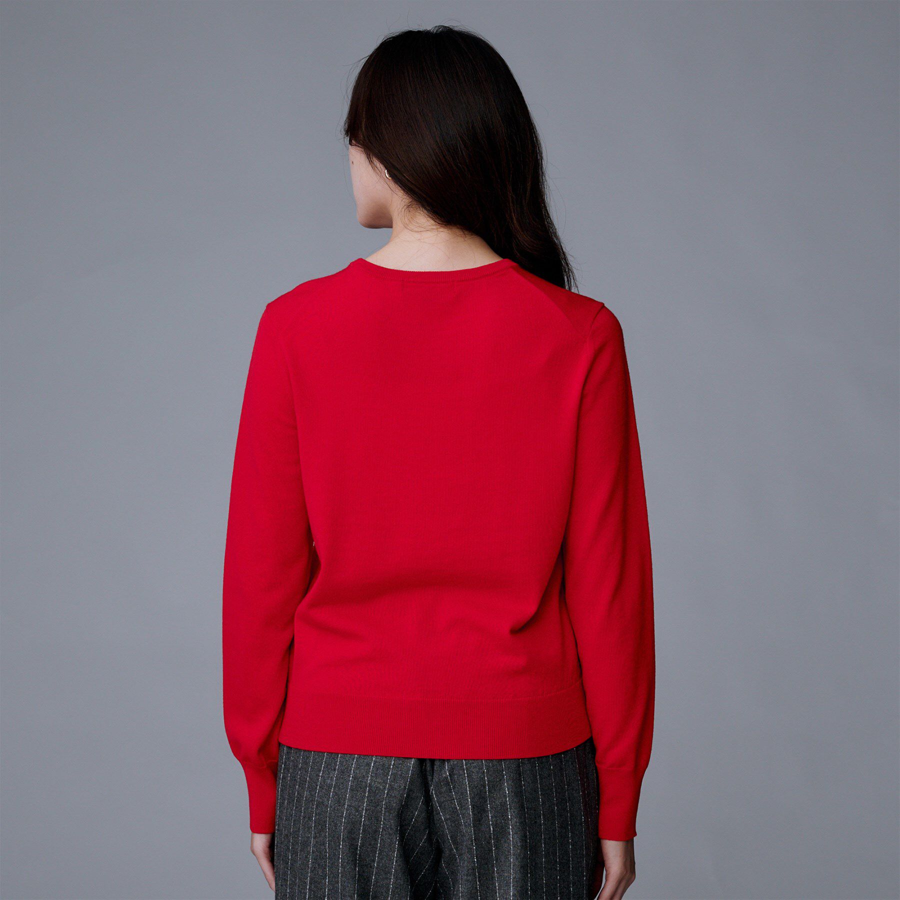 UNTITLED「【アンサンブル可/洗える/ウール100%】クルーネックウールニット」|ニット・セーター|