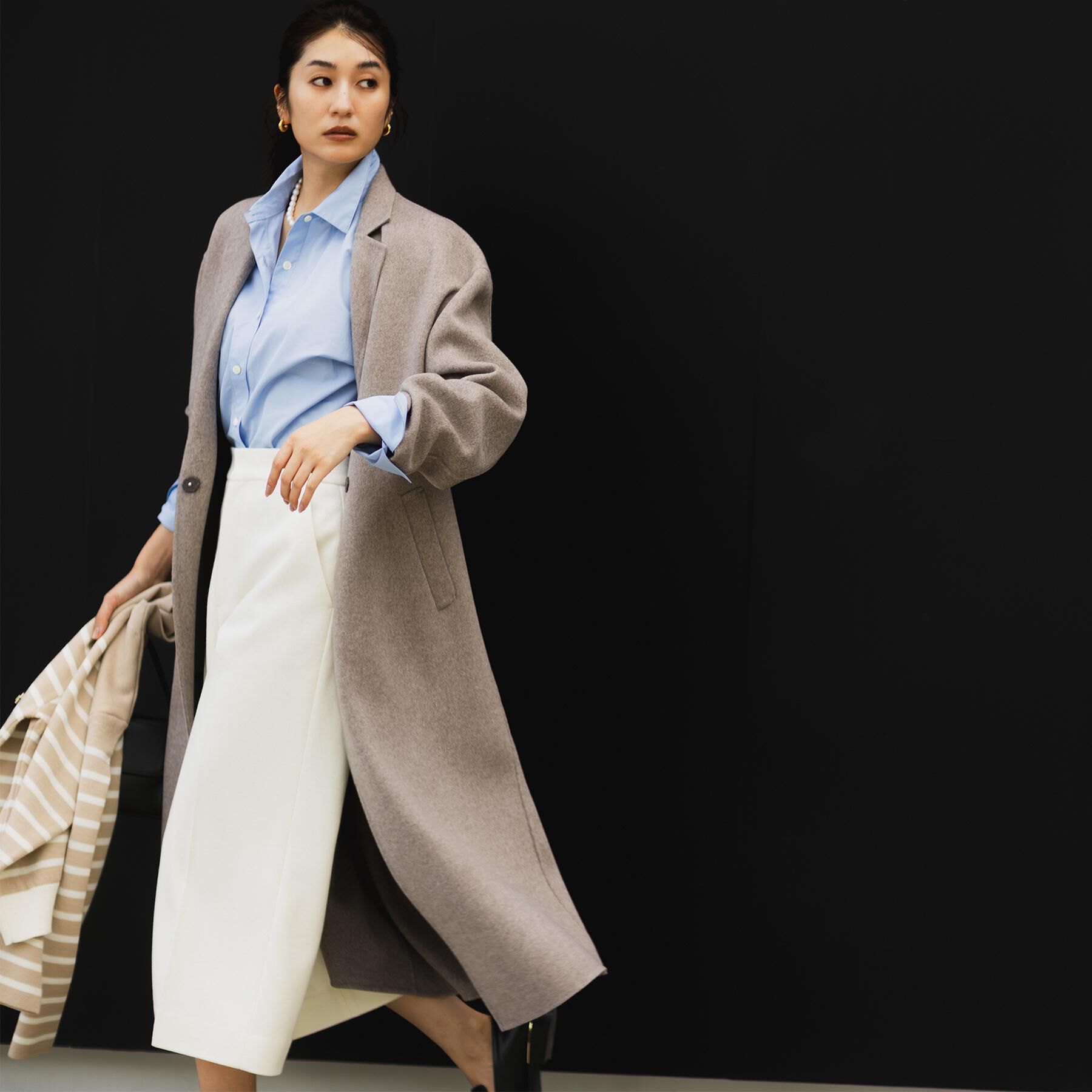 UNTITLED「【ロング丈/軽やか】テーラード　リバーコート」|チェスターコート|