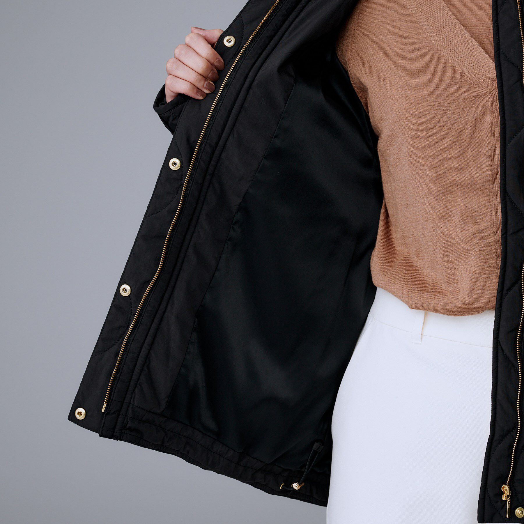 UNTITLED「【軽量／洗える／ファスナー付き】中綿 キルトコート」|ダウン|