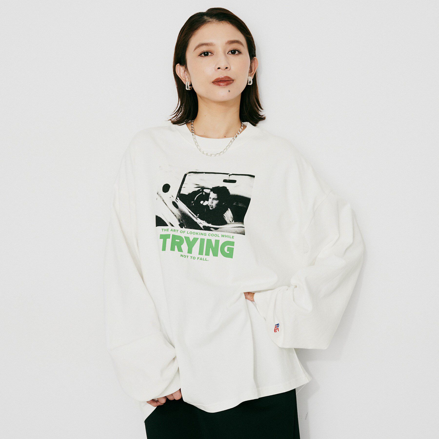 UNTITLED「【PARROTT CANVAS】フォトメッセージL／Sティーシャツ」|Tシャツ・カットソー|グリーン(122)