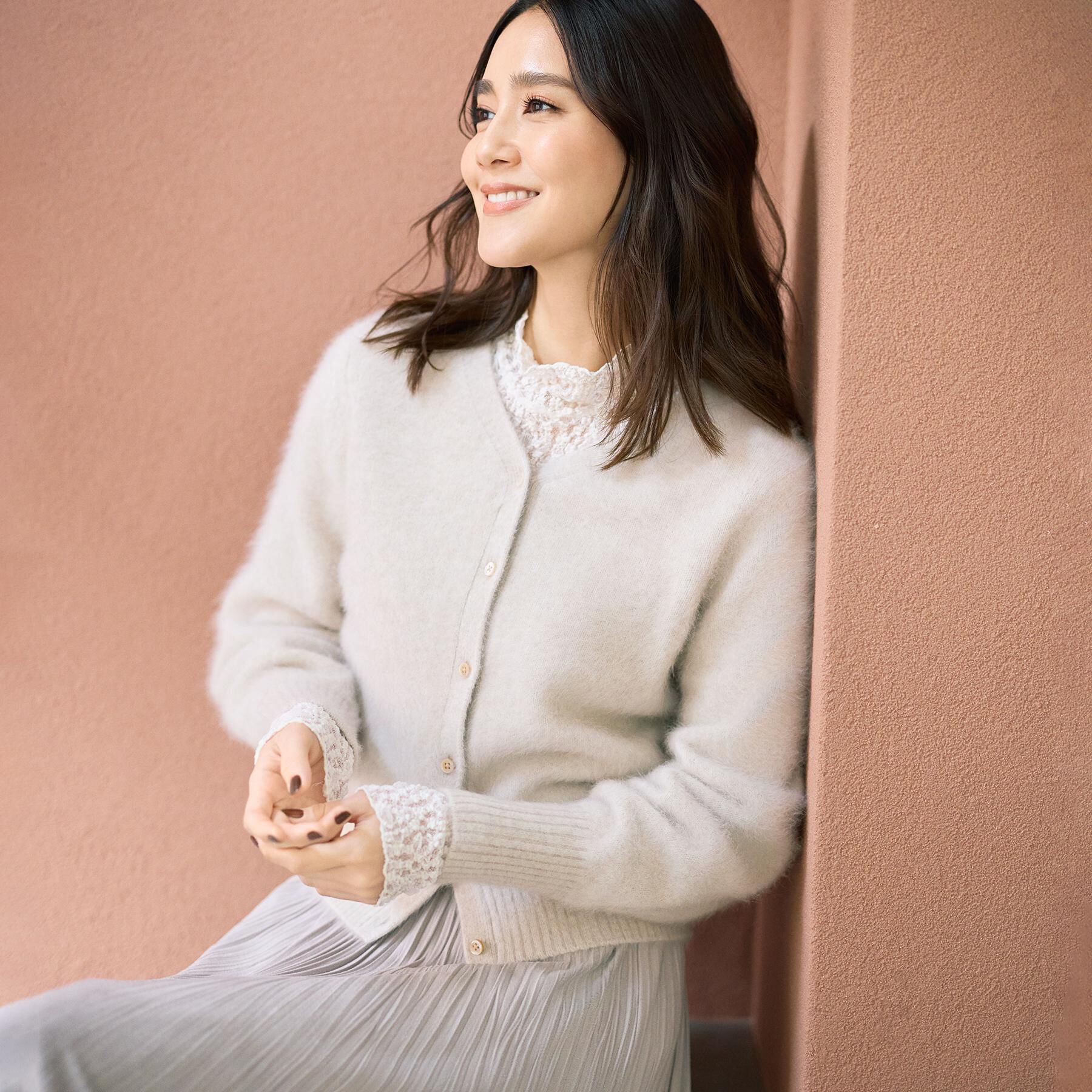 UNTITLED「【ふわふわニット/前後2WAY】フォックスカシミヤカーディガン」|カーディガン|