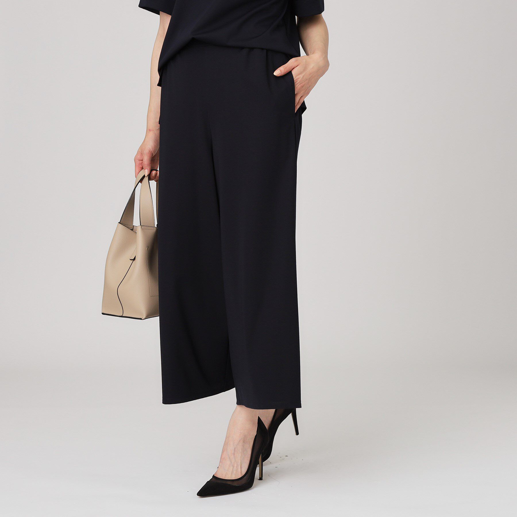 COUP DE CHANCE「【手洗い可／ウエストゴム】ジャージワイドパンツ」|その他|