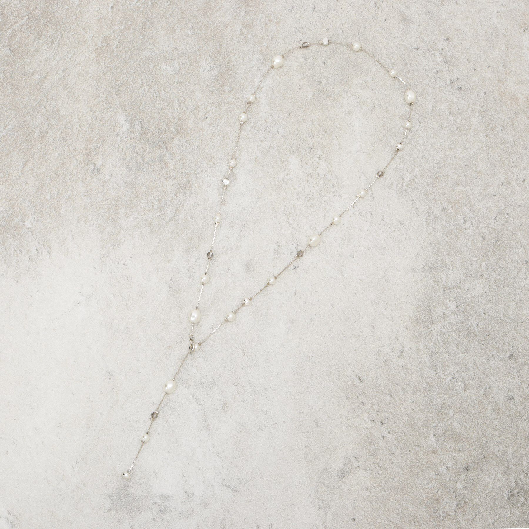 COUP DE CHANCE「スパークルフェイクパール【2WAY使用／パール風】」|ネックレス|シルバー(006)