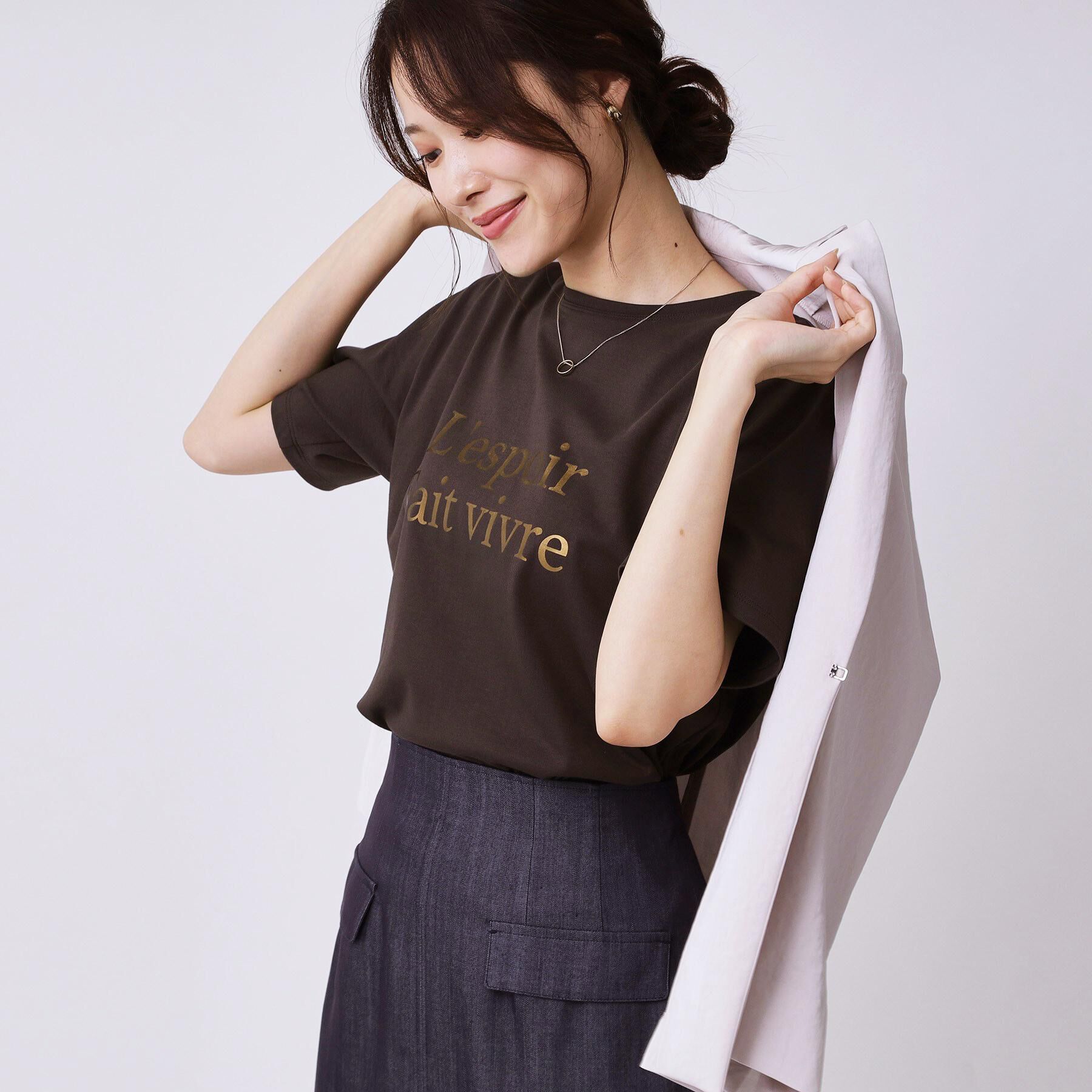 COUP DE CHANCE「【手洗い可／日本製／箔プリント】ロゴTシャツ」|Tシャツ・カットソー|