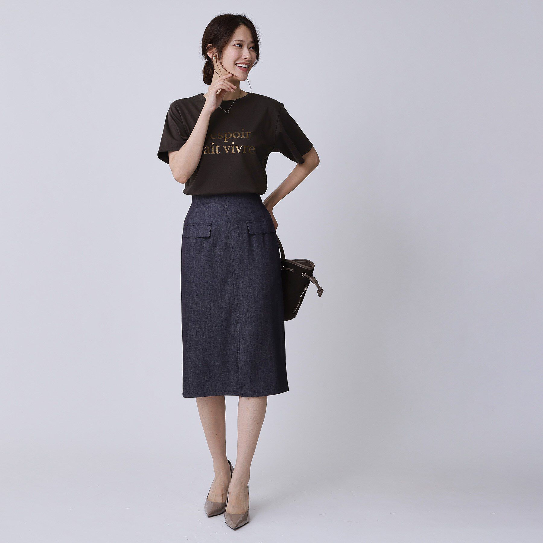 COUP DE CHANCE「【手洗い可／日本製／箔プリント】ロゴTシャツ」|Tシャツ・カットソー|