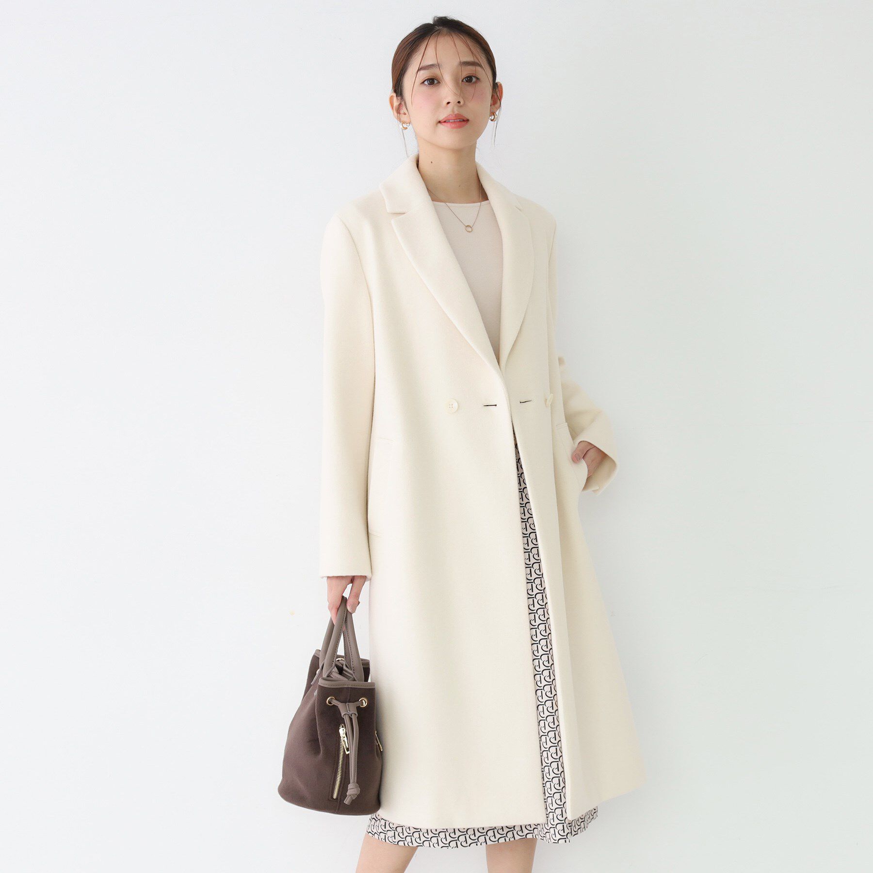 COUP DE CHANCE「【日本製】チェスター風コート」|チェスターコート|オフホワイト(003