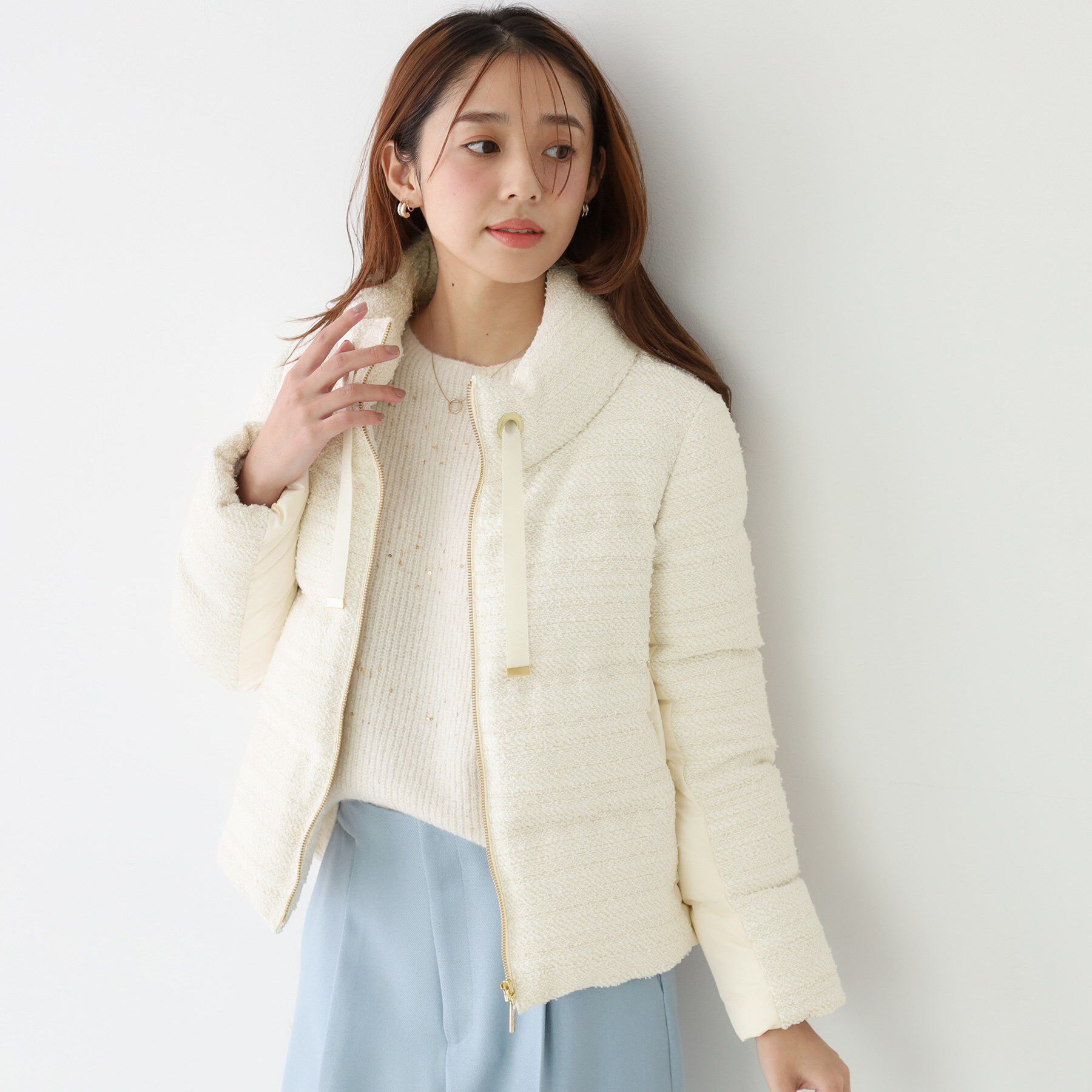 COUP DE CHANCE「【ショート丈】ツイードダウン」|ダウン|