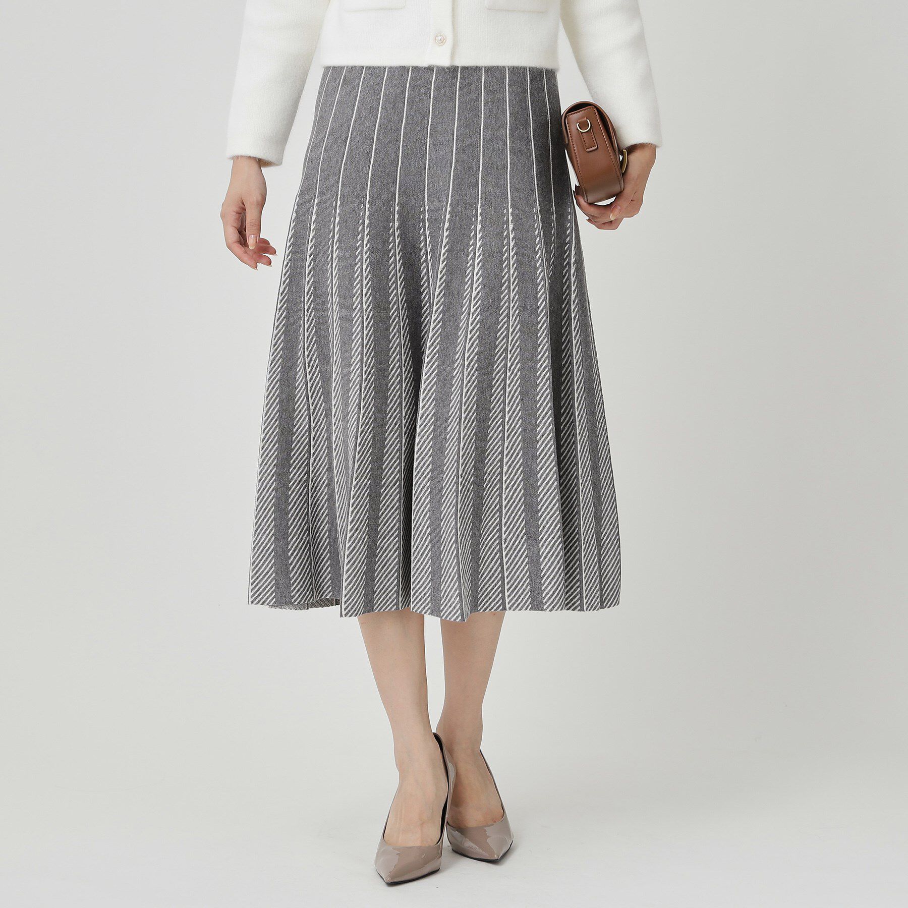 COUP DE CHANCE「【手洗い可】ニットプリーツフレアスカート」|スカート|