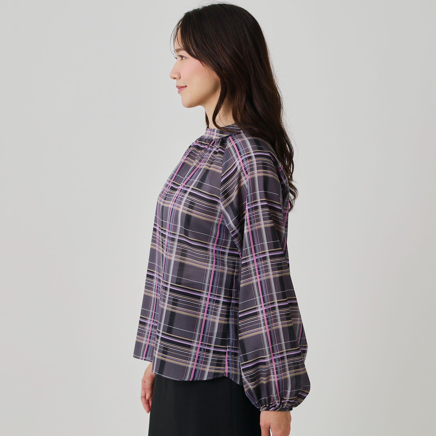 COUP DE CHANCE「【手洗い可／日本製】チェック柄ブラウス」|シャツ・ブラウス|