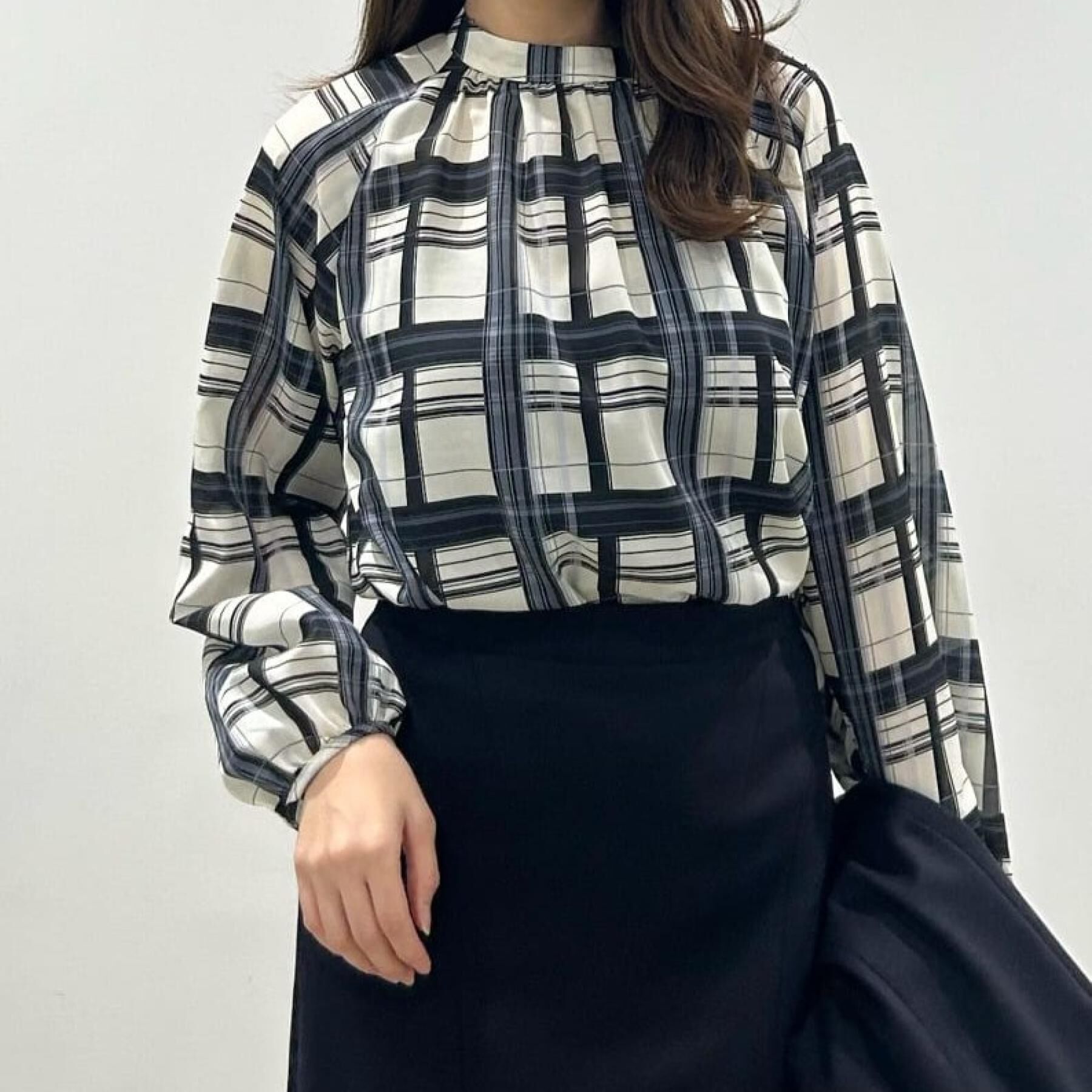 COUP DE CHANCE「【手洗い可／日本製】チェック柄ブラウス」|シャツ・ブラウス|