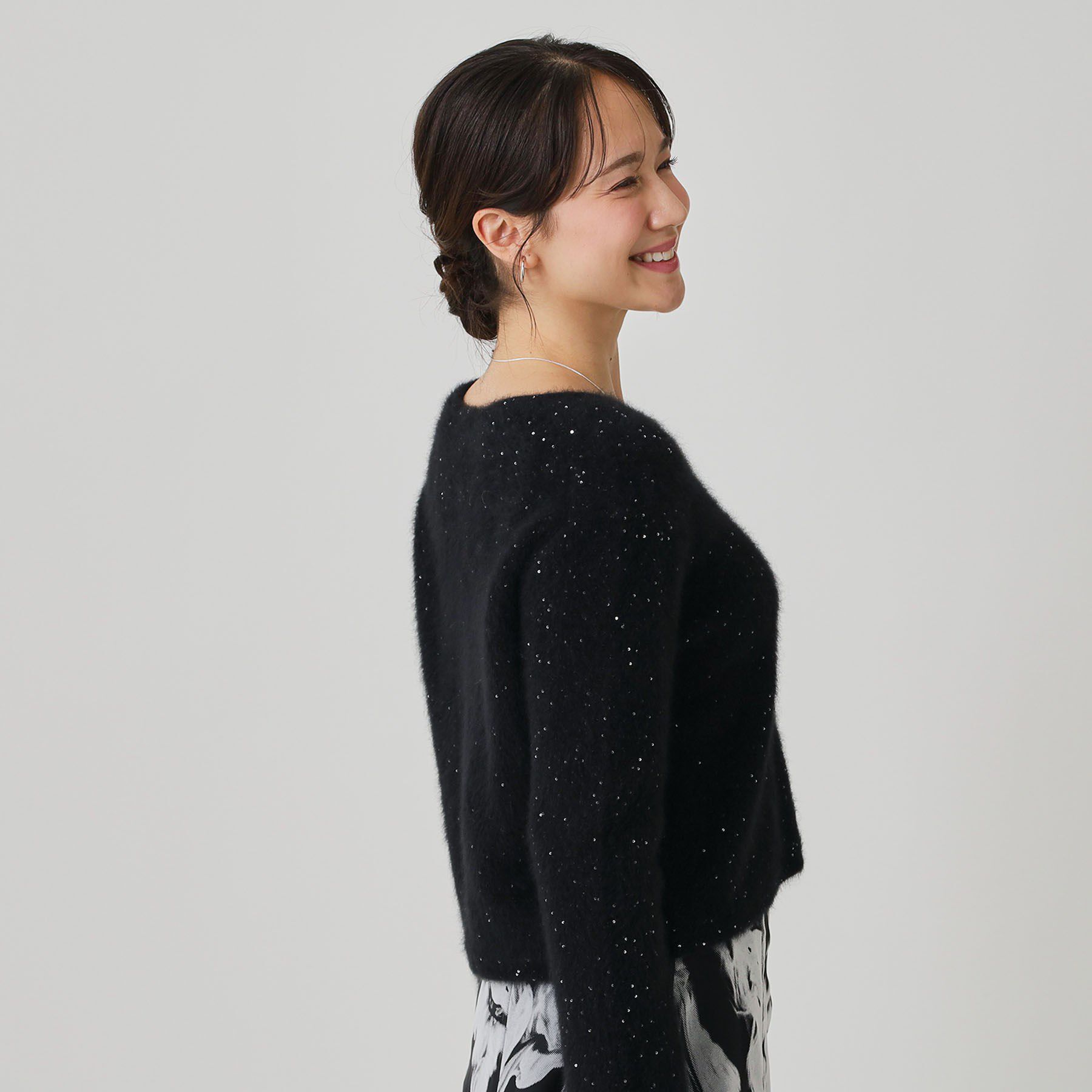 COUP DE CHANCE「【フォックス混／軽い着心地】ショート丈ニットトップス」|ニット・セーター|