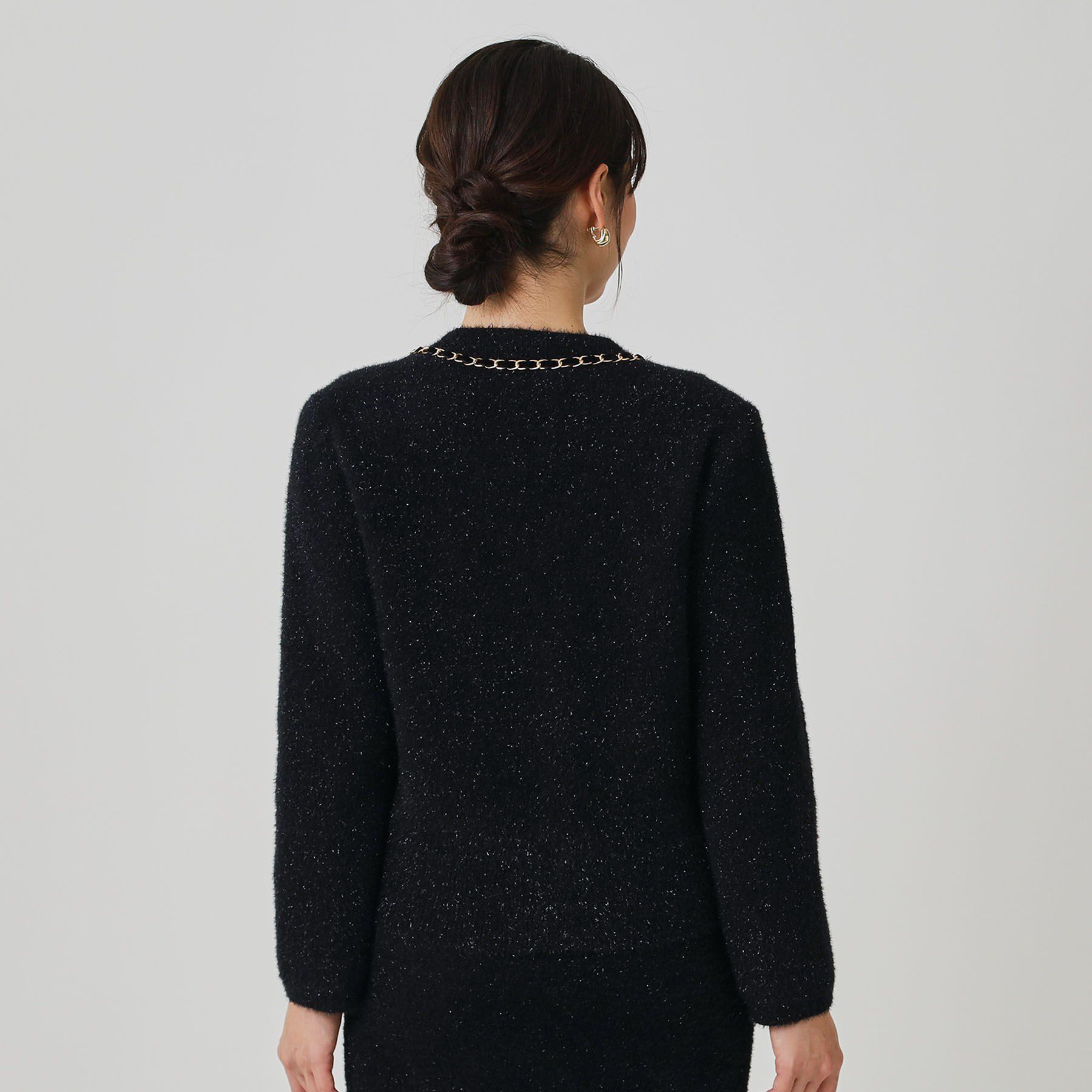 COUP DE CHANCE「【手洗い可／セットアップ可】チェーンブレード付カーディガン」|カーディガン|