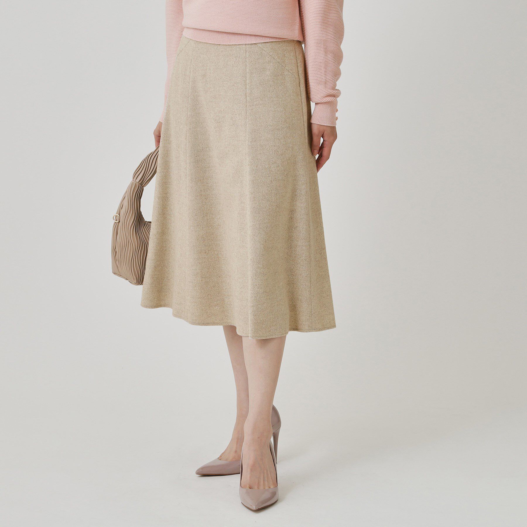 COUP DE CHANCE「【日本製】ラメ混ツイードフレアースカート」|スカート|