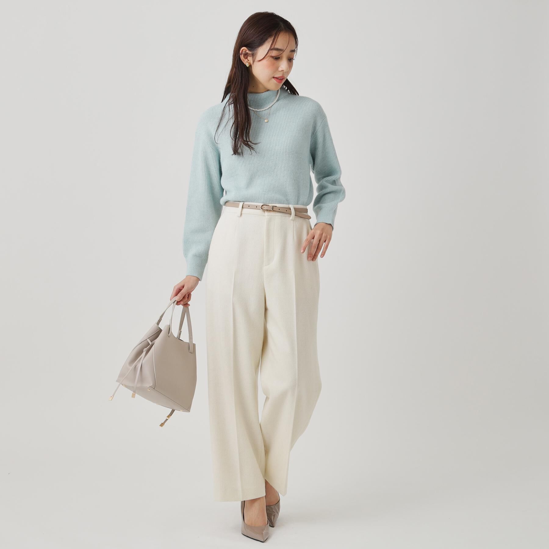 COUP DE CHANCE「【ヘアリー感／軽い】モックネックニット」|ニット・セーター|