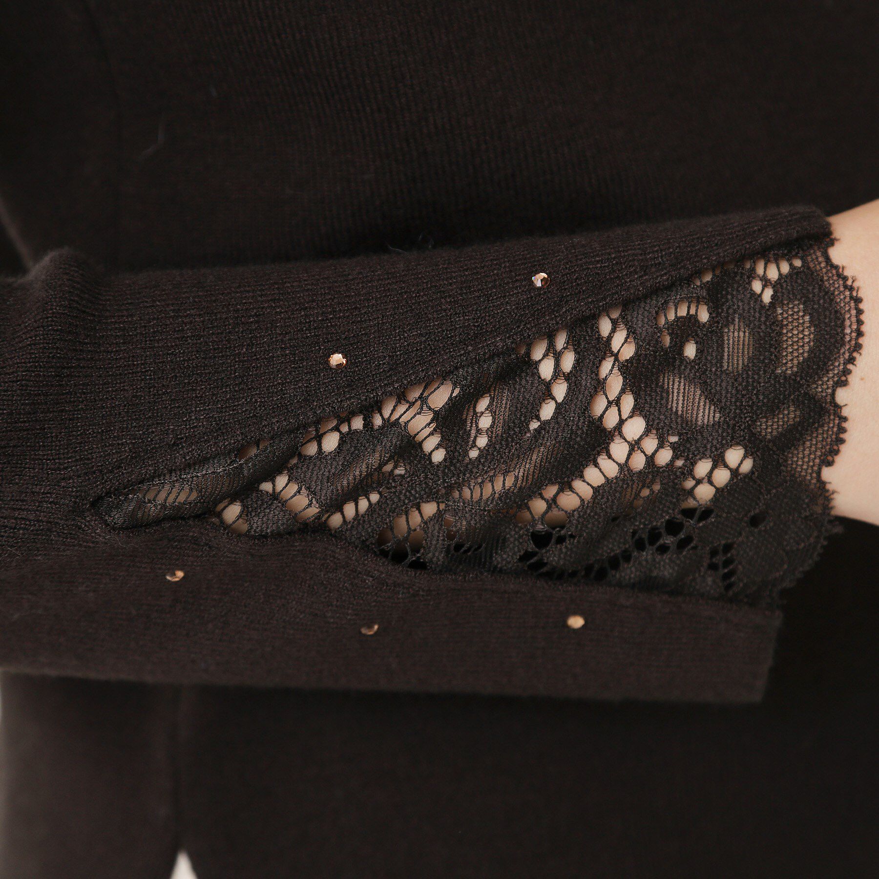 COUP DE CHANCE「【手洗い可】袖口レースコンパクトニット」|ニット・セーター|