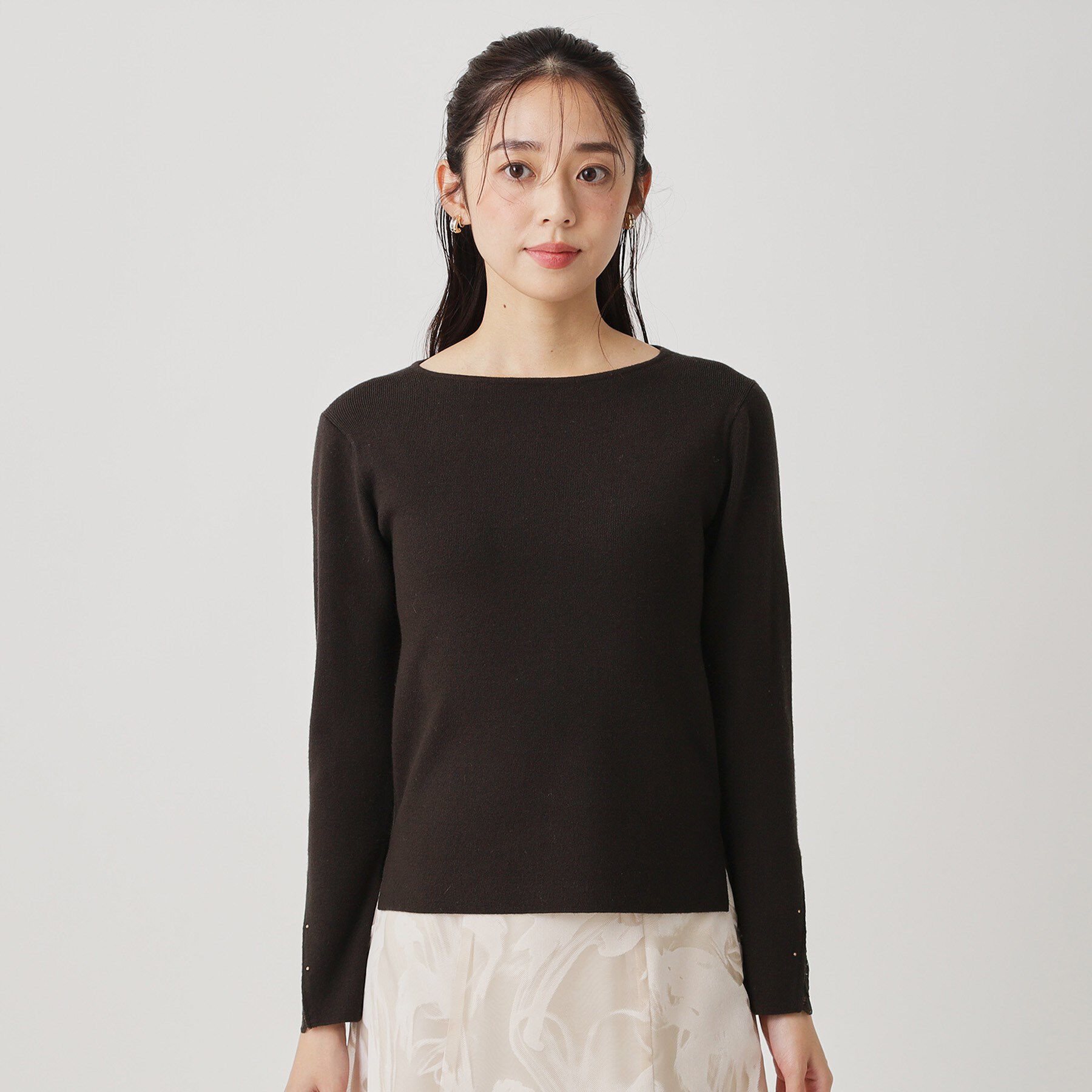 COUP DE CHANCE「【手洗い可】袖口レースコンパクトニット」|ニット・セーター|