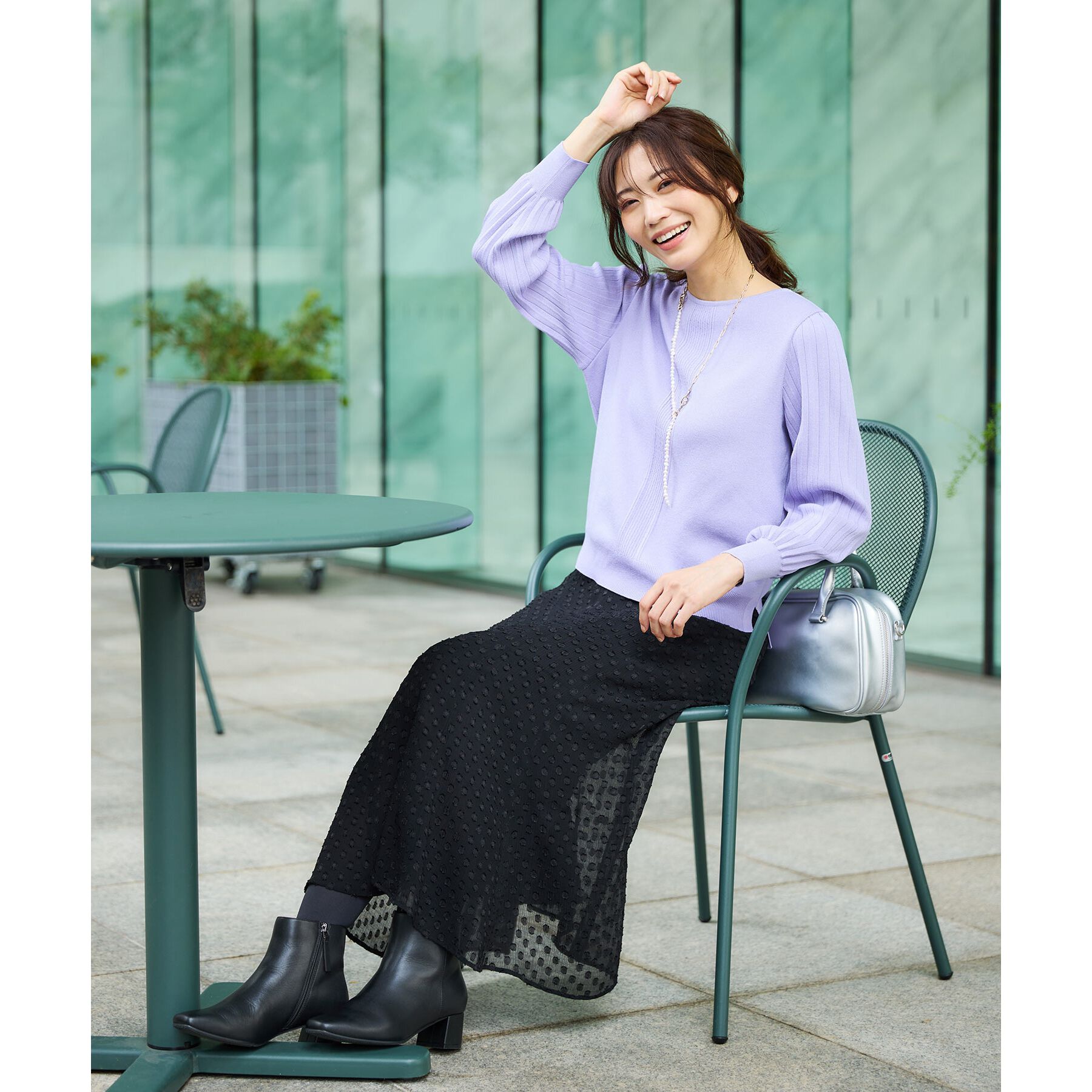 Reflect「【大人気ニットに新色登場！マイカラニット+／細見え／WEB限定カラーあり／マシンウォッシュ可／選べる」|ニット・セーター|