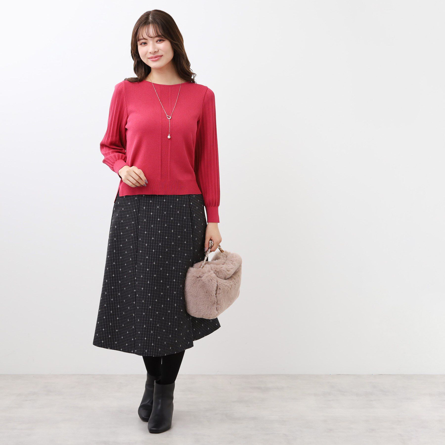 Reflect「【大人気ニットに新色登場！マイカラニット+／細見え／WEB限定カラーあり／マシンウォッシュ可／選べる」|ニット・セーター|