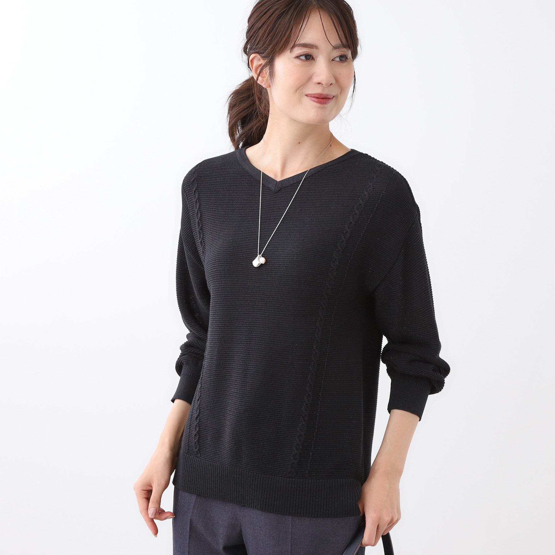 Reflect「【パンツ合わせにぴったり◎】ゆったりオフボディニット」|ニット・セーター|