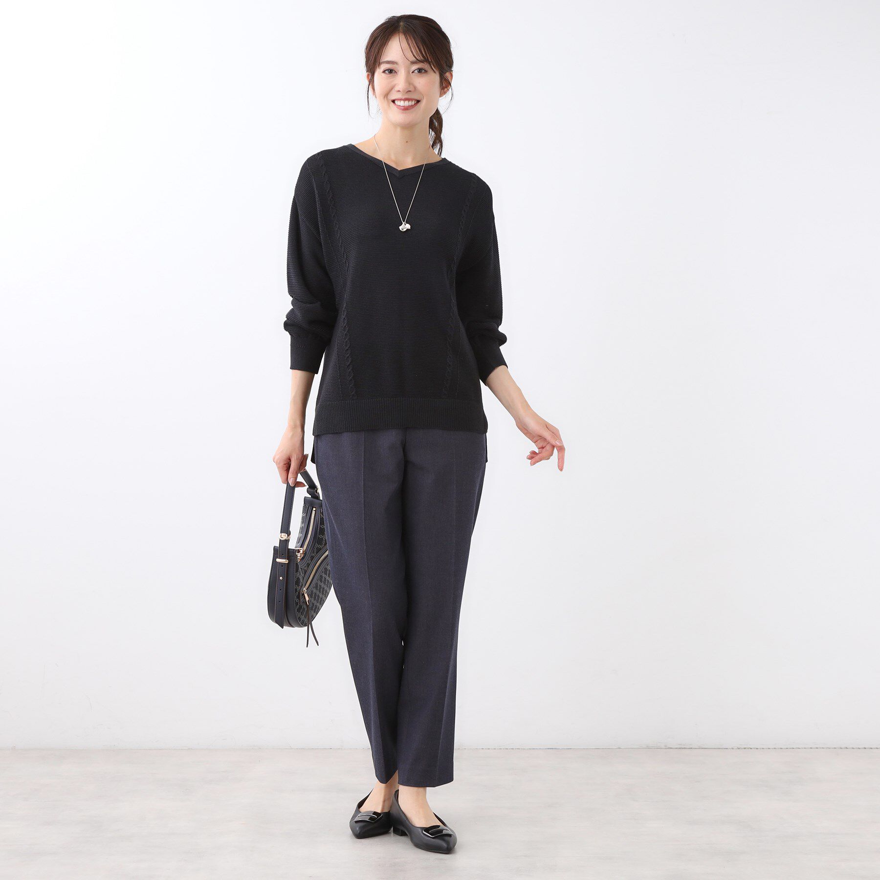 Reflect「【パンツ合わせにぴったり◎】ゆったりオフボディニット」|ニット・セーター|