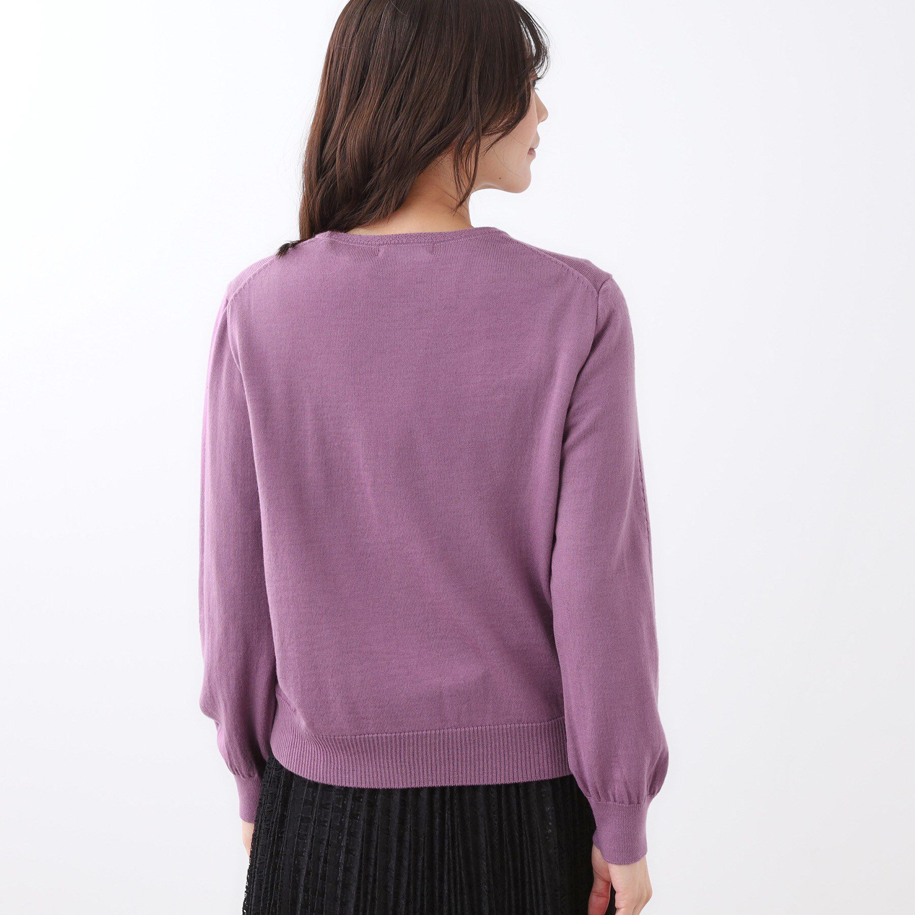 Reflect「【WEB先行カラーあり／軽い羽織に◎／アンサンブル可】透かし柄カーディガン」|カーディガン|