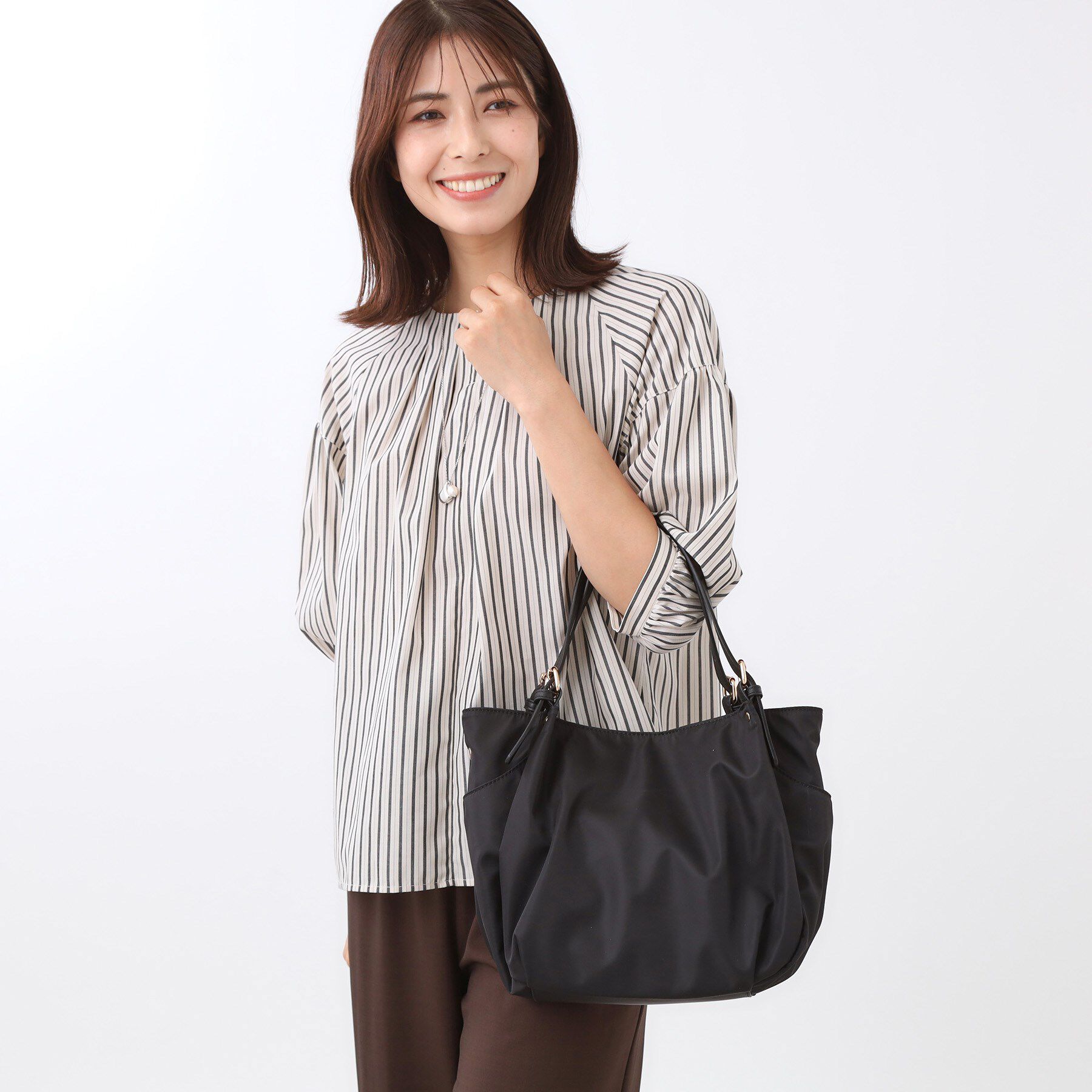 Reflect「【しっかり収納／小旅行に◎／インナーバッグ入り／ショルダー付き】3WAYデザインバッグ」|ショルダー・メッセンジャー|