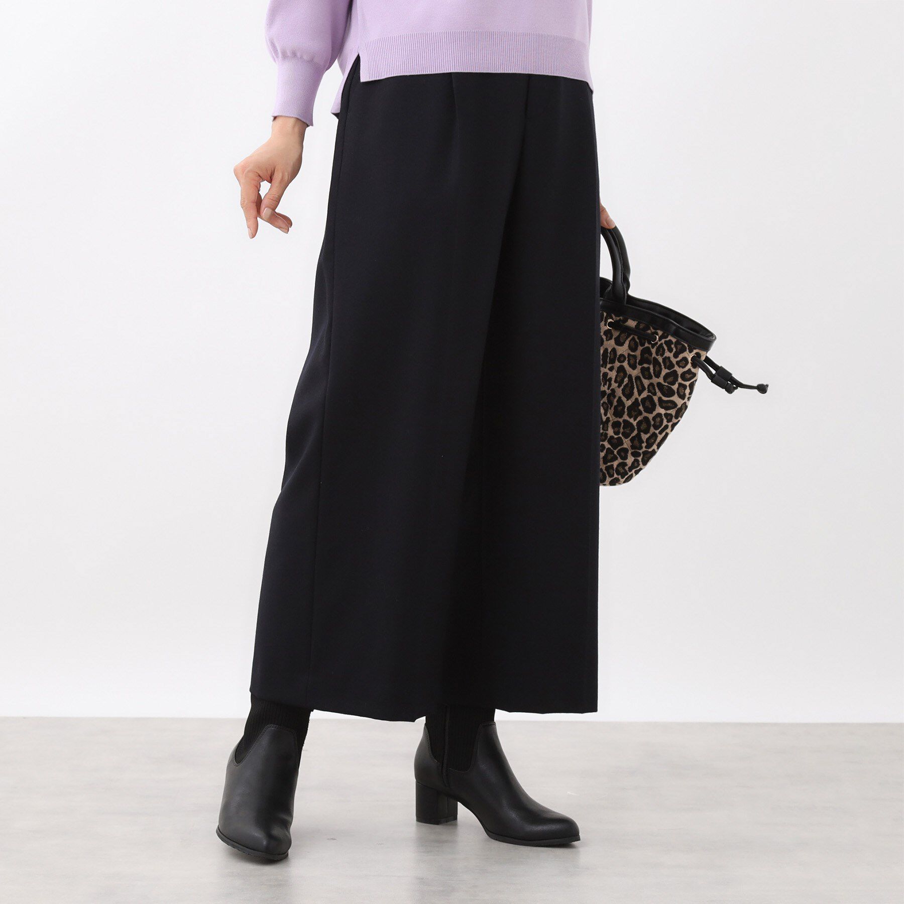 Reflect「【腰周りすっきり◎】ワイドクロップドパンツ」|その他|