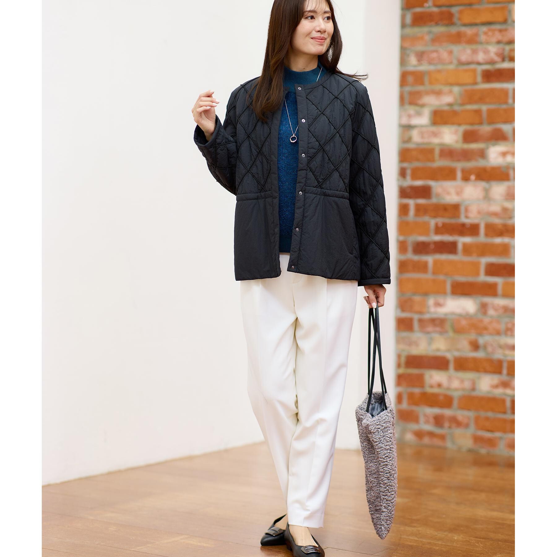 Reflect「【気軽な羽織に◎】中綿キルティングショートコート」|ダウン|