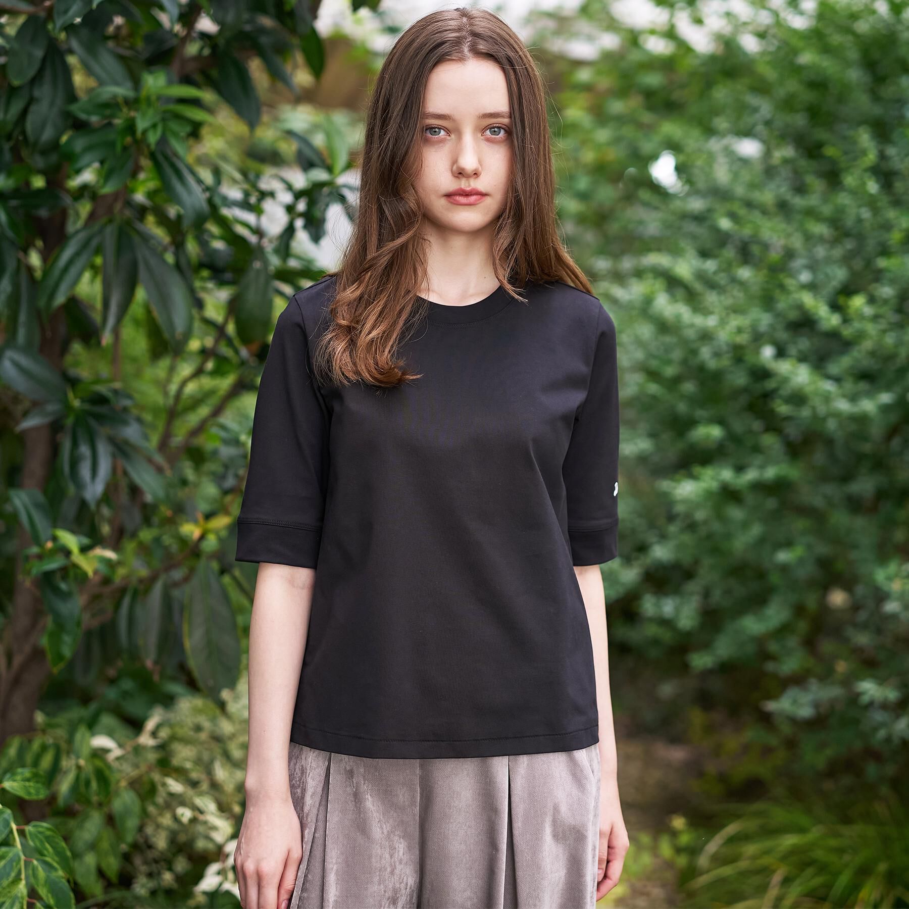 DRESSTERIOR「【洗える/五分丈】バックブリーズテック五分丈Tシャツ」|Tシャツ・カットソー|