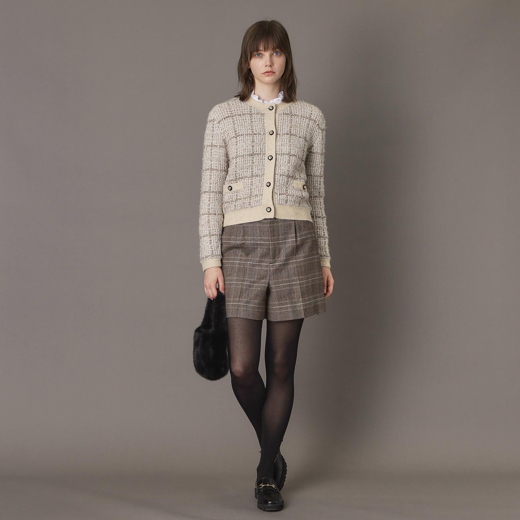 DRESSTERIOR「【otonaMUSE 11月号掲載】ツイードニットカーディガン」|カーディガン|