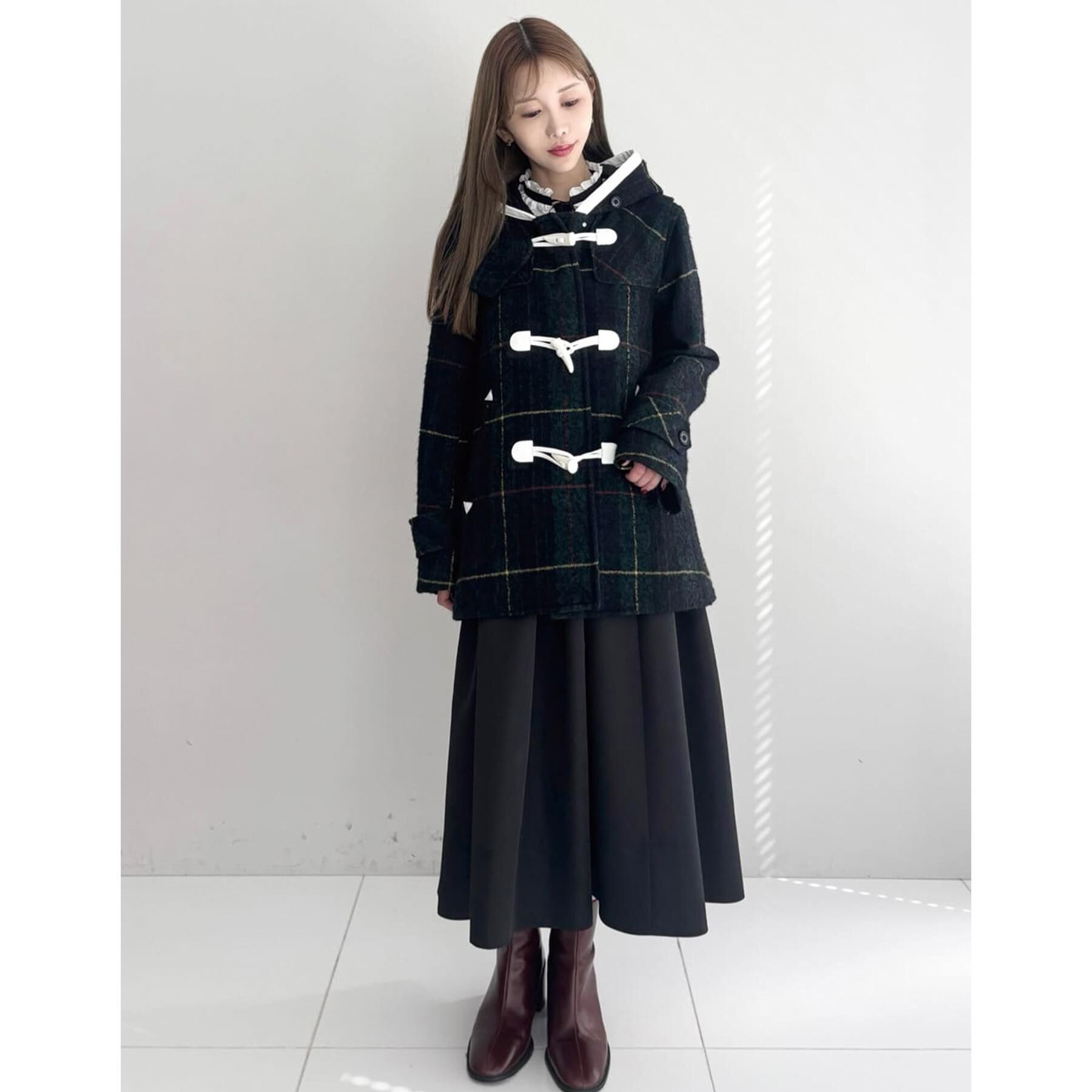 DRESSTERIOR「【CLASSY.12月号掲載】タータンチェックショートダッフル」|ダッフルコート|