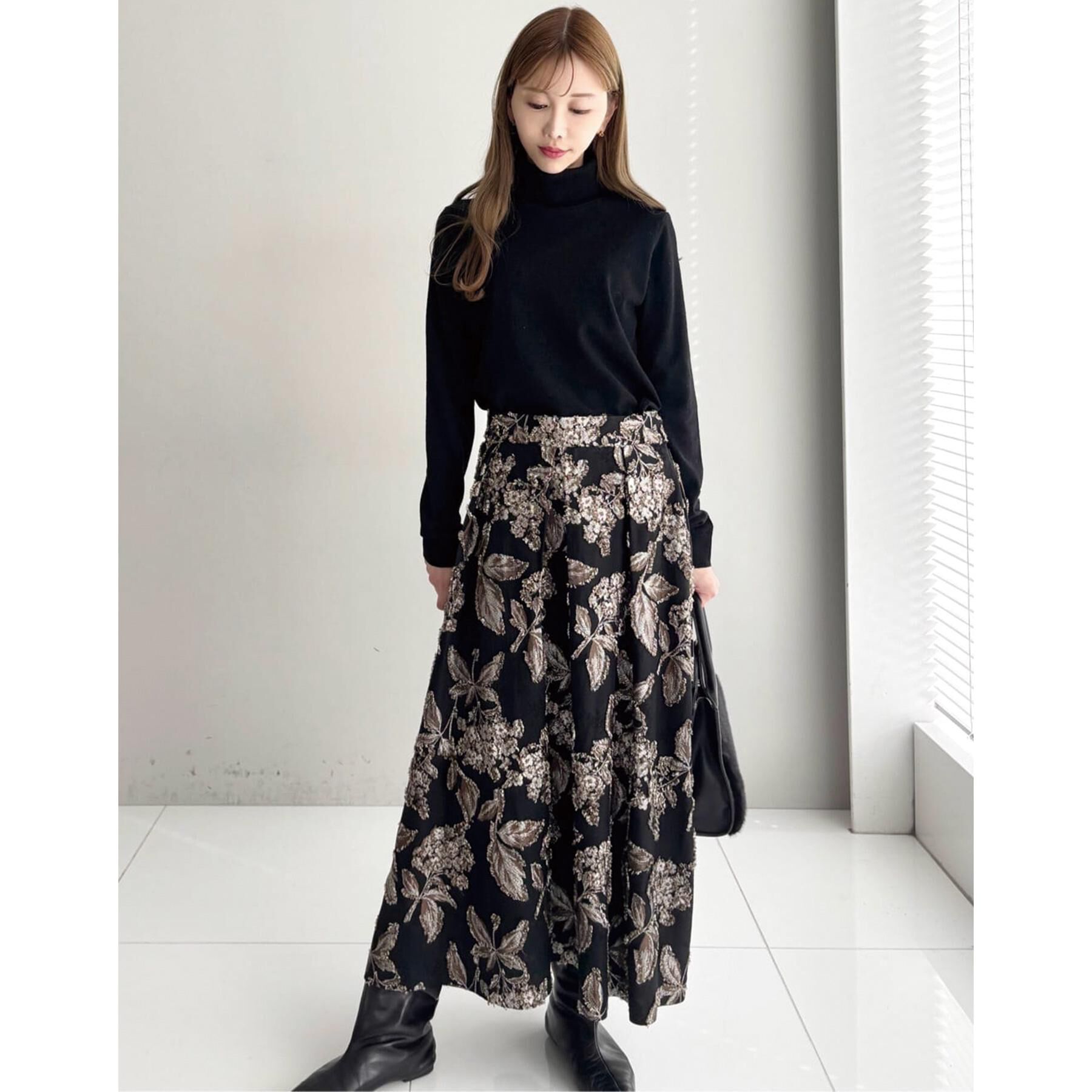 DRESSTERIOR「ジャカードフレアスカート」|スカート|