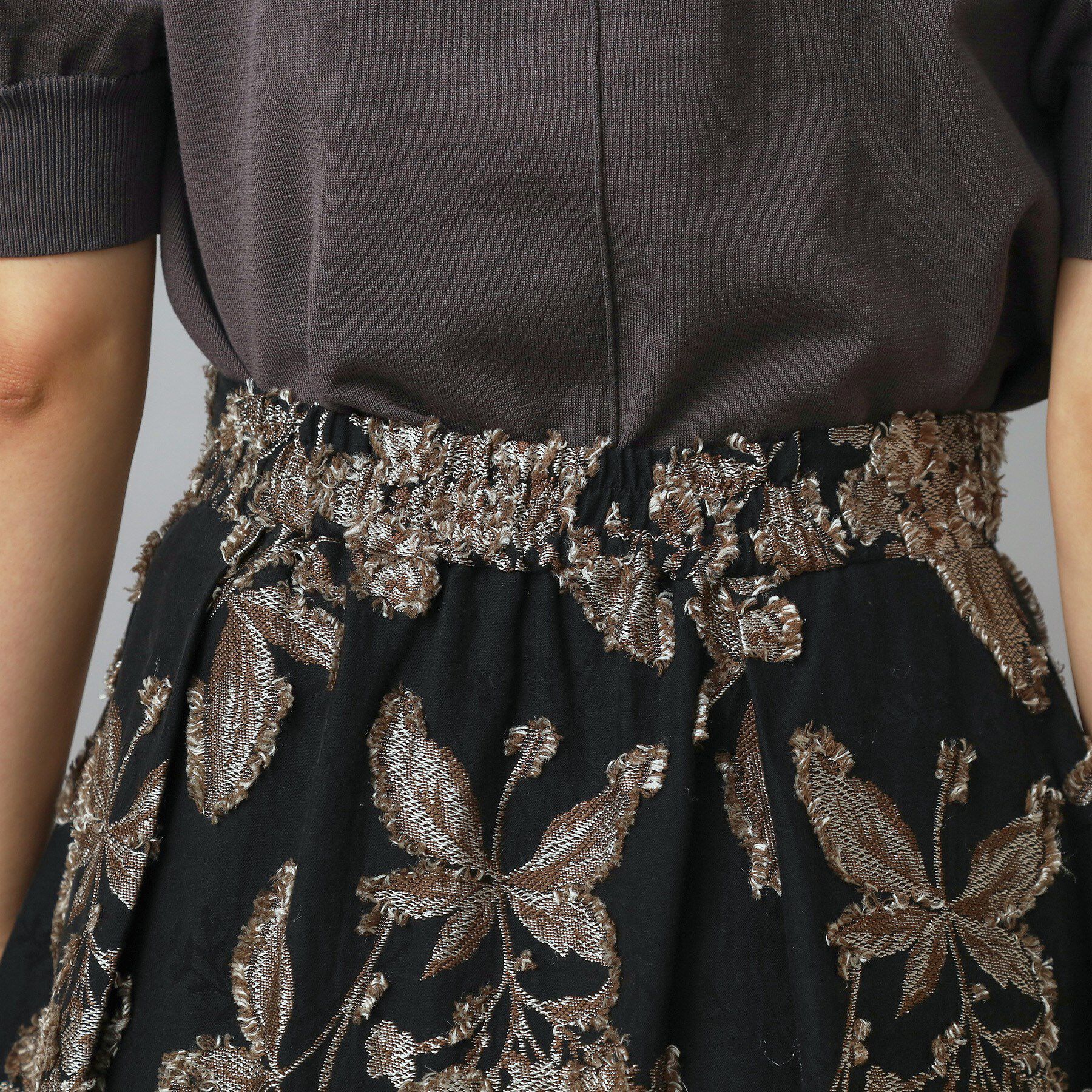 DRESSTERIOR「ジャカードフレアスカート」|スカート|