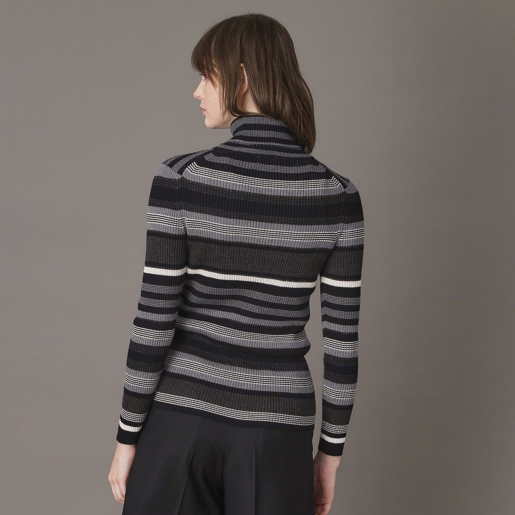 DRESSTERIOR「【CLASSY.12月号掲載】シルクブレンドメリノウールリブプルオーバー」|ニット・セーター|