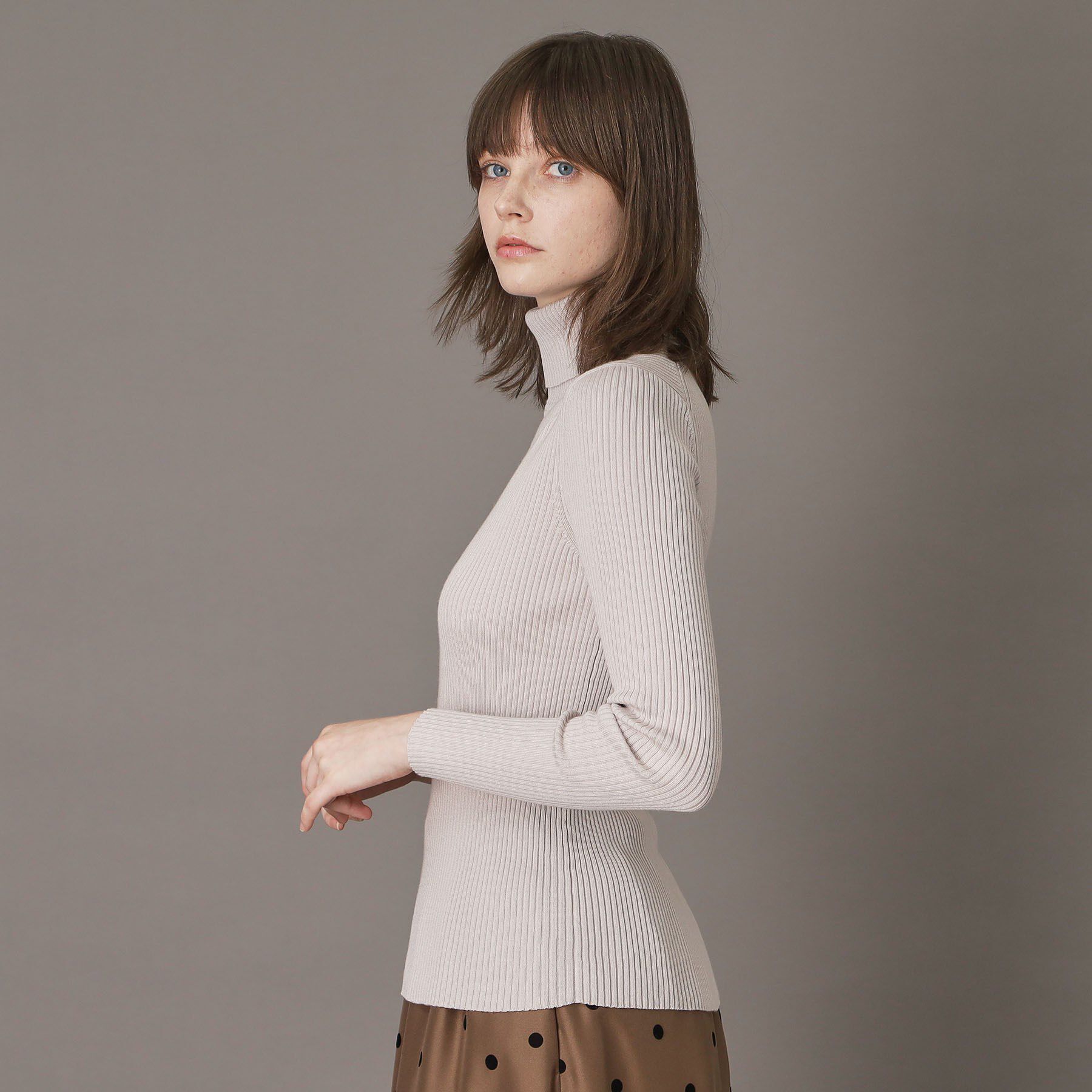 DRESSTERIOR「【CLASSY.12月号掲載】シルクブレンドメリノウールリブプルオーバー」|ニット・セーター|