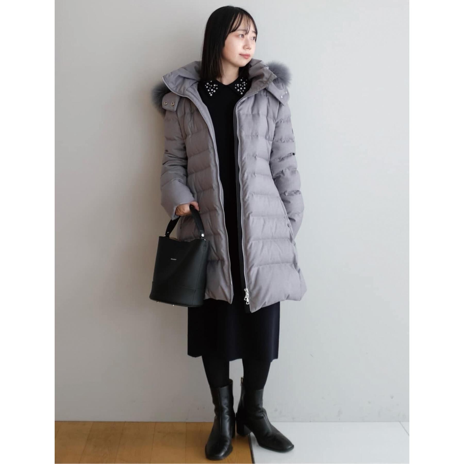 DRESSTERIOR「【CLASSY.12月号掲載/フード＆ファー取り外し可】ブルーFOXファー ホワイトグースダウン」|ダウン|