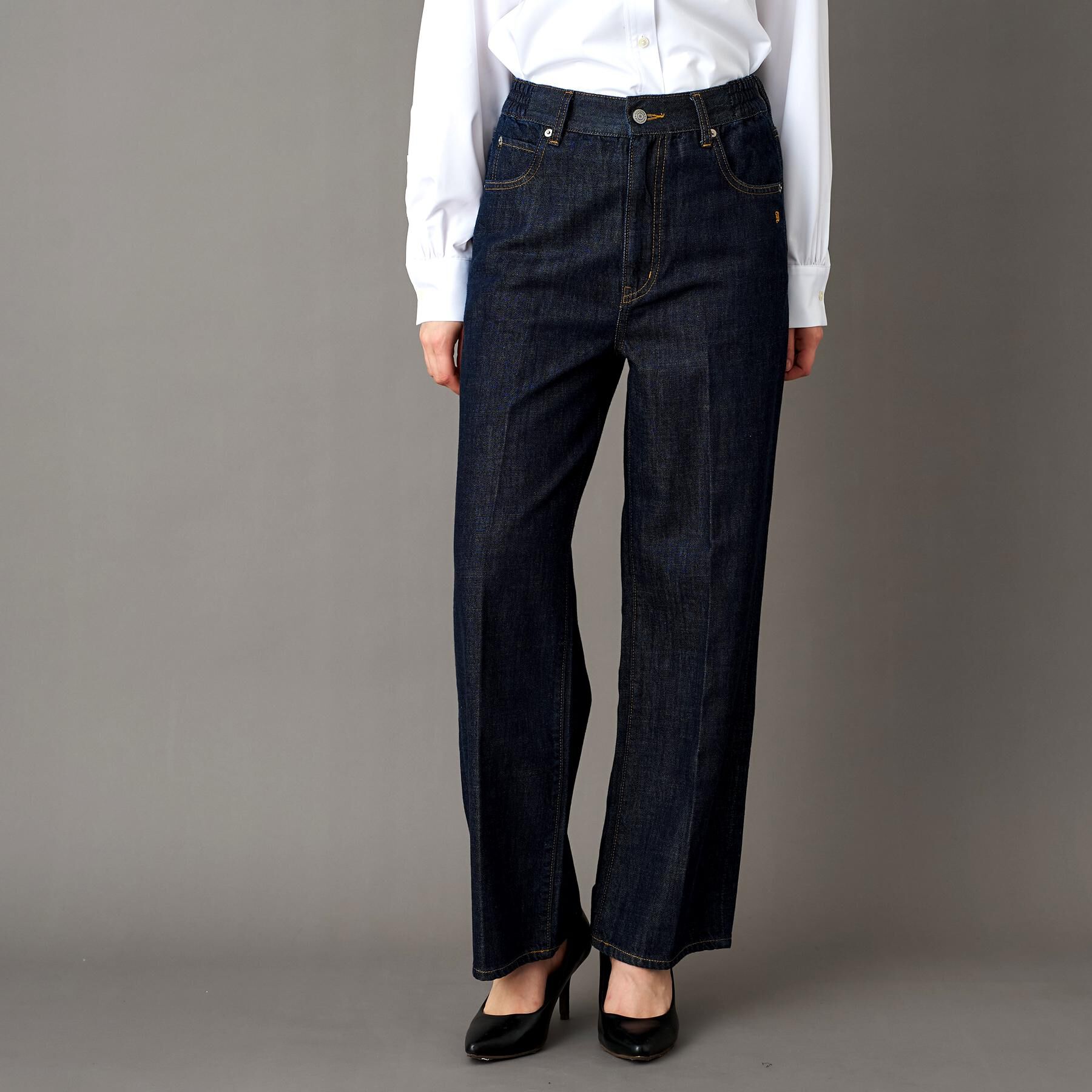 DRESSTERIOR「センタープレスストレートデニム」|デニム|