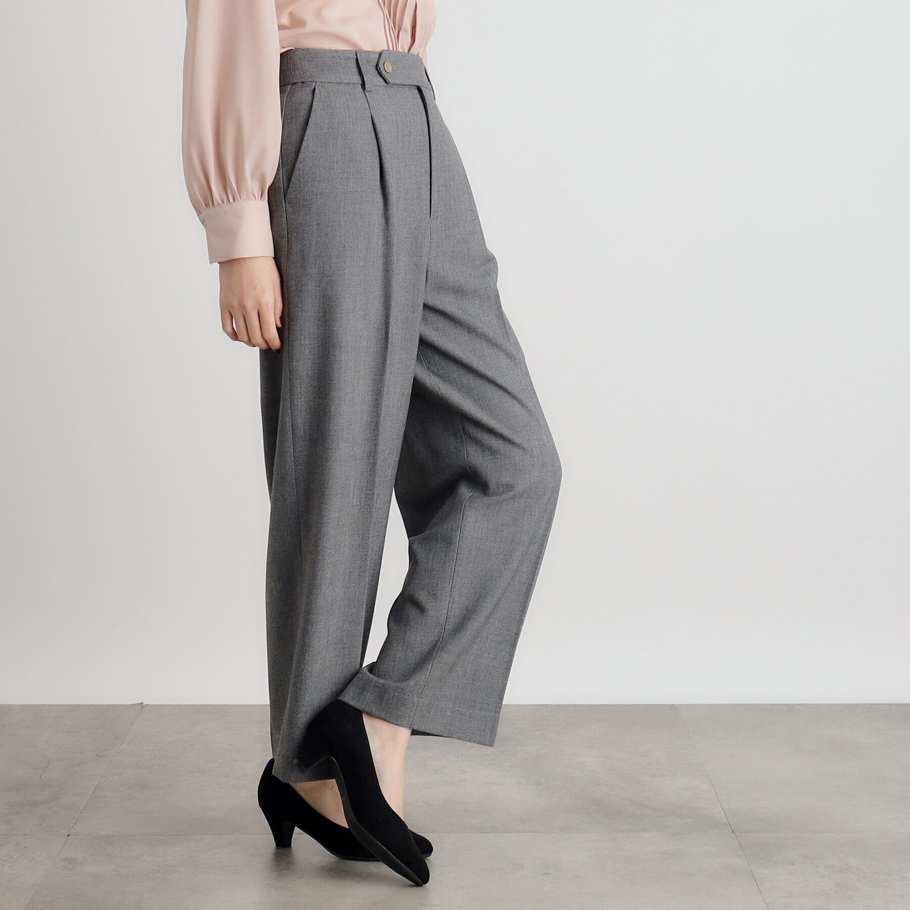 grove「シャークスキン裏起毛スラックスパンツ」|その他|